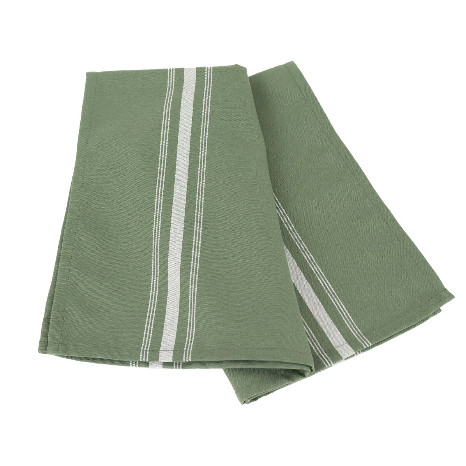 10 Pack Premium Spun Polyester Napkins 18"x22" Dusty Sage Green/White Bistro Style - Soft & Highly Durable Dinner Napkins - Image 7