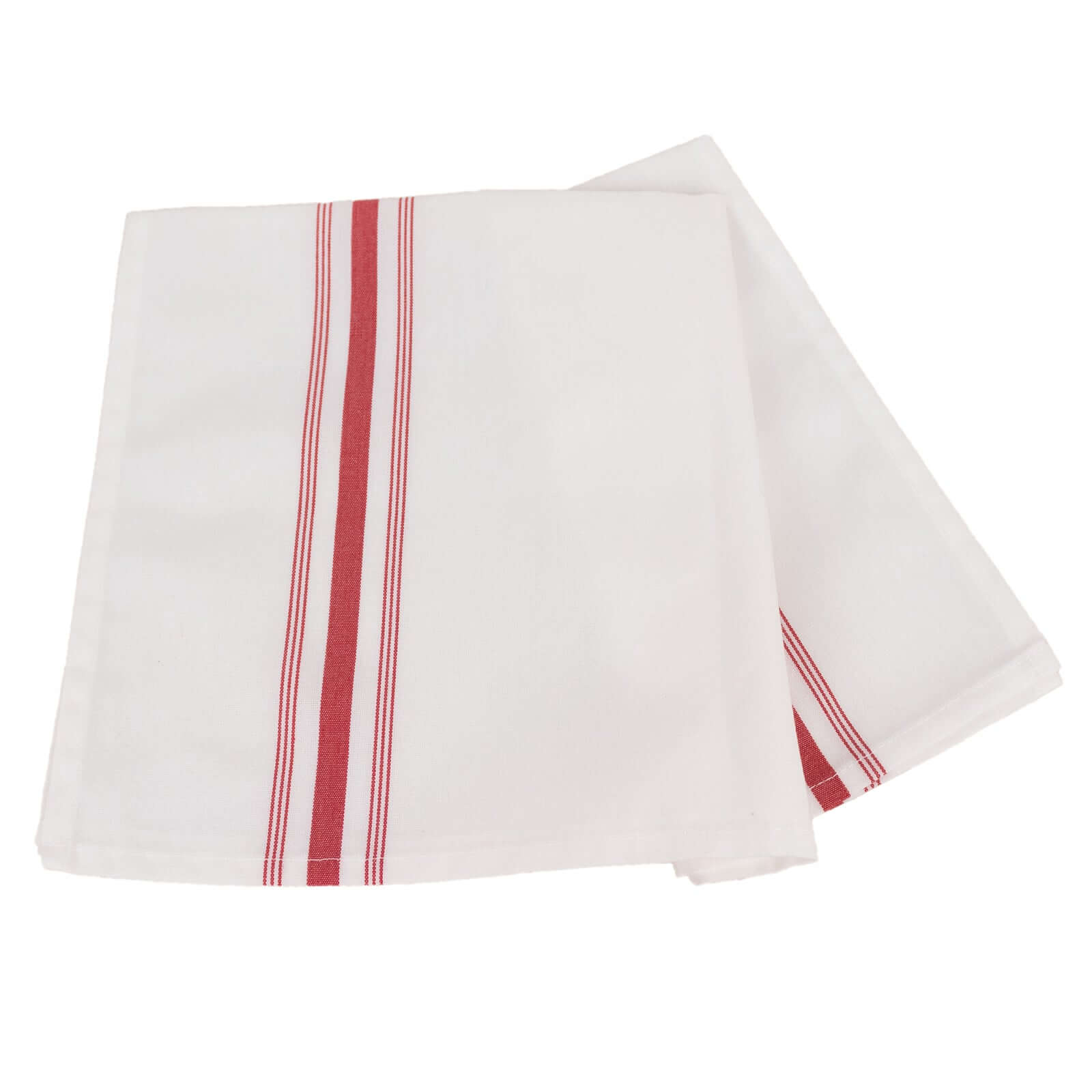 10 Pack Premium Spun Polyester Napkins 18"x22" White/Red Bistro Style - Soft & Highly Durable Dinner Napkins - Image 7