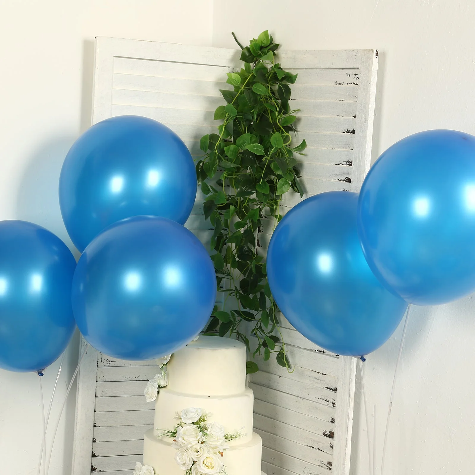 10 Pack Royal Blue Biodegradable Balloons, Eco-friendly Thickened Extra Strong Latex Helium Party Balloons - 18" - Image 4