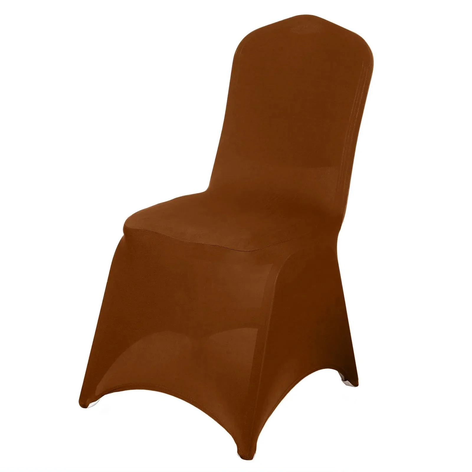 10 Pack Spandex Fitted Banquet Chair Covers Cinnamon Brown - Reusable Stretch Slip-On Slipcovers - Image 7
