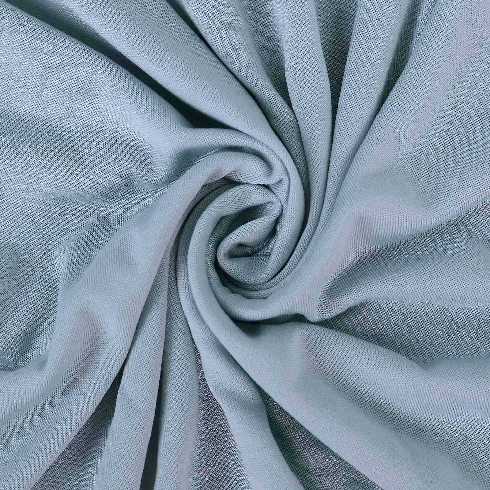 10 Pack Spandex Fitted Banquet Chair Covers Dusty Blue - Reusable Stretch Slip-On Slipcovers - Image 11