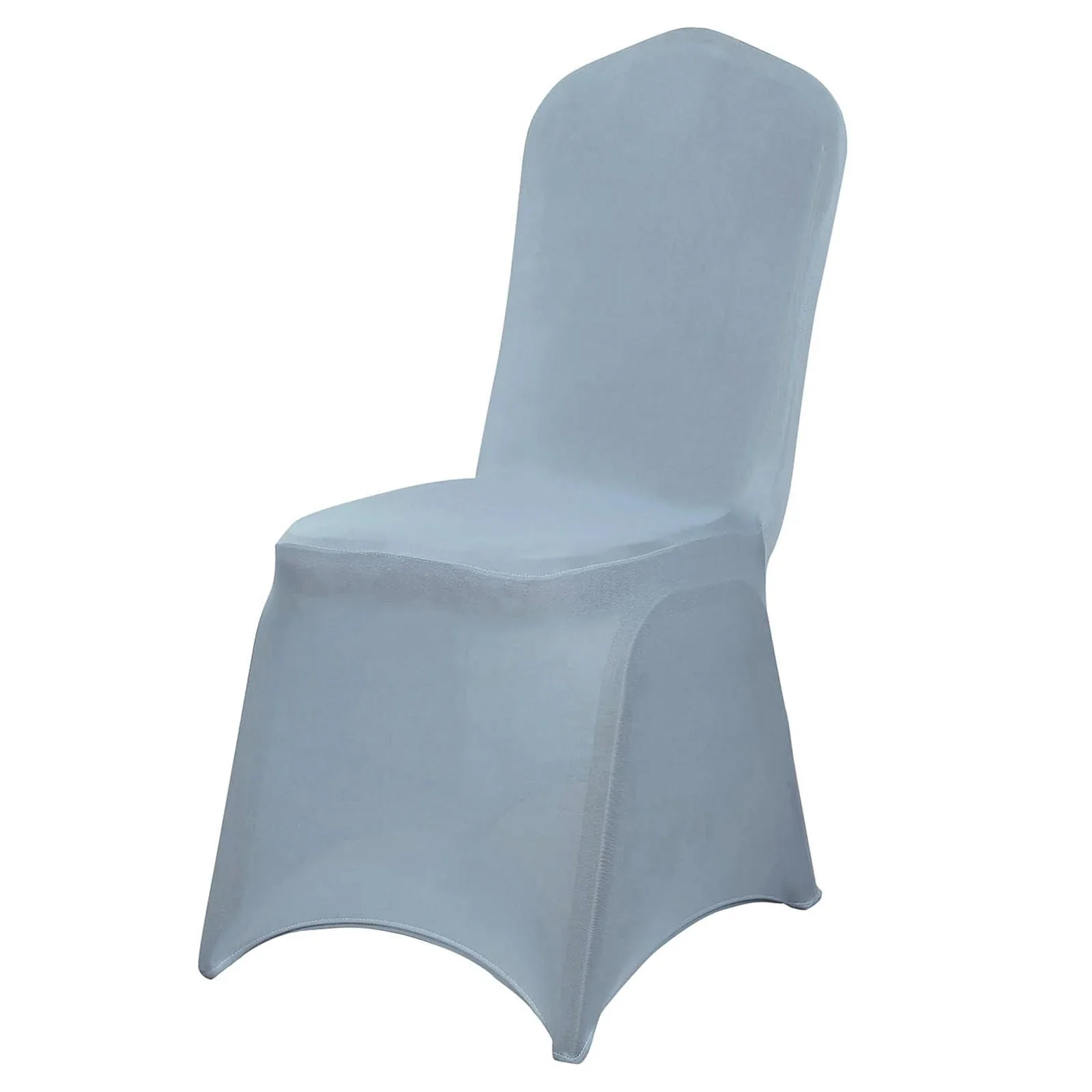10 Pack Spandex Fitted Banquet Chair Covers Dusty Blue - Reusable Stretch Slip-On Slipcovers - Image 7