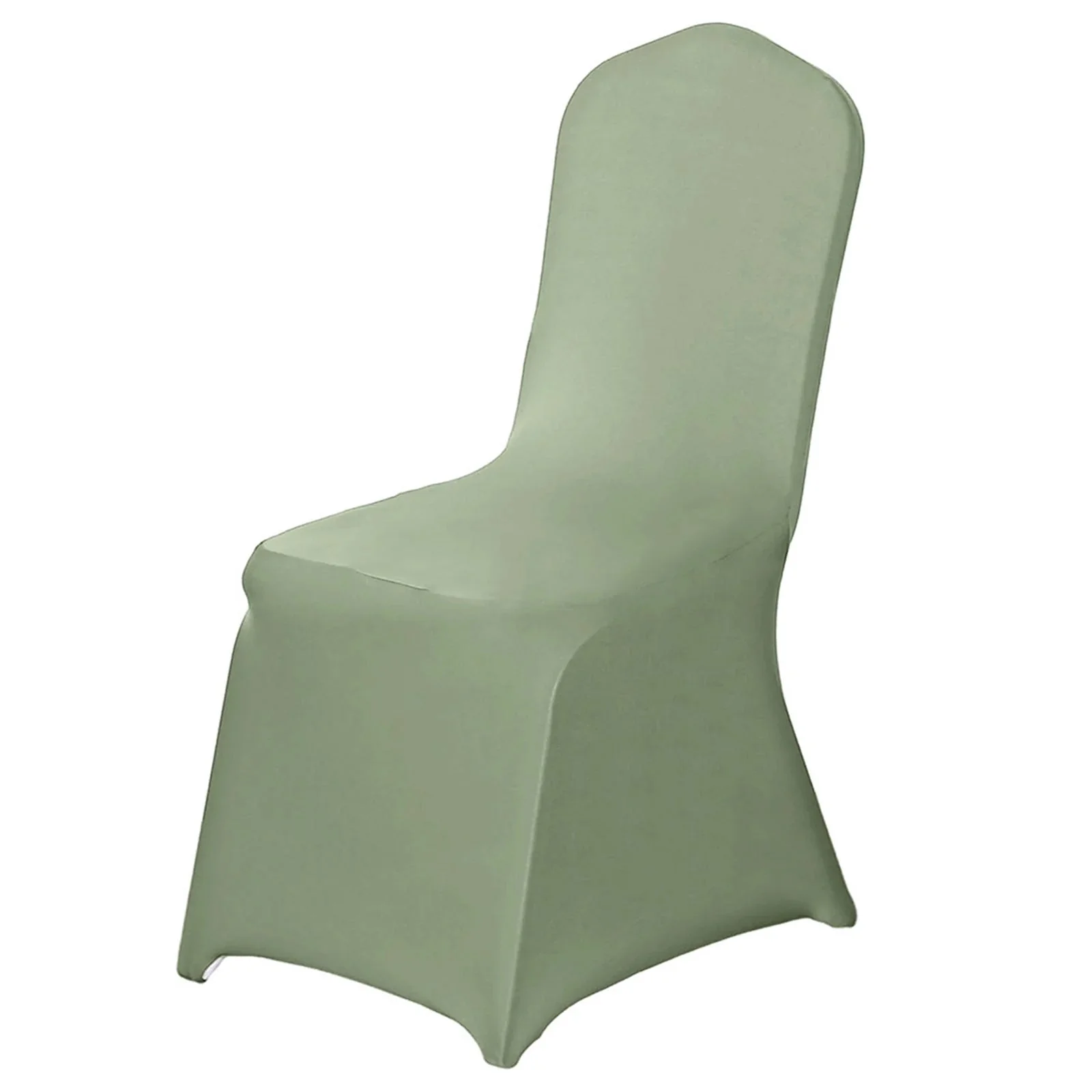 10 Pack Spandex Fitted Banquet Chair Covers Dusty Sage Green - Reusable Stretch Slip-On Slipcovers - Image 7