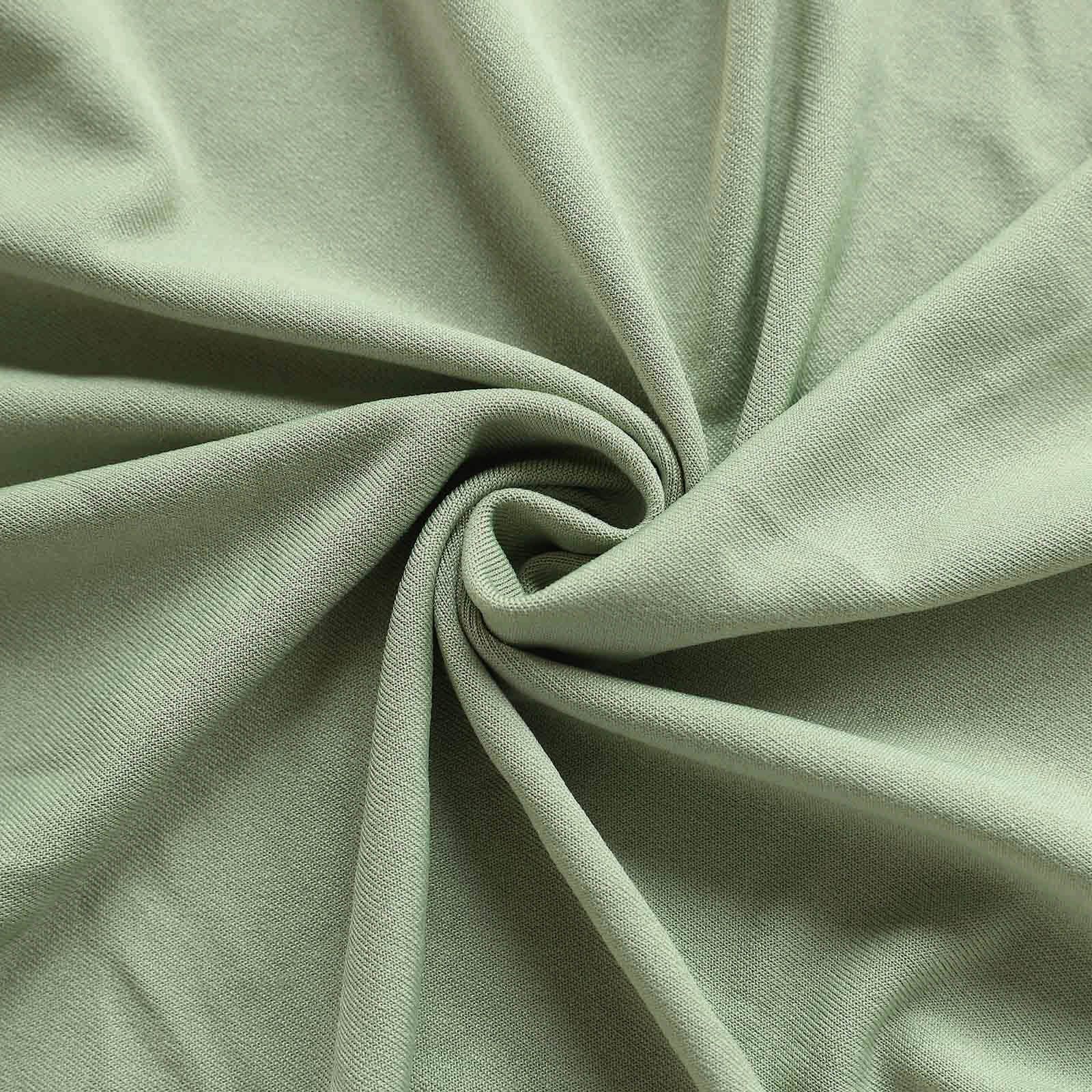 10 Pack Spandex Fitted Banquet Chair Covers Dusty Sage Green - Reusable Stretch Slip-On Slipcovers - Image 8