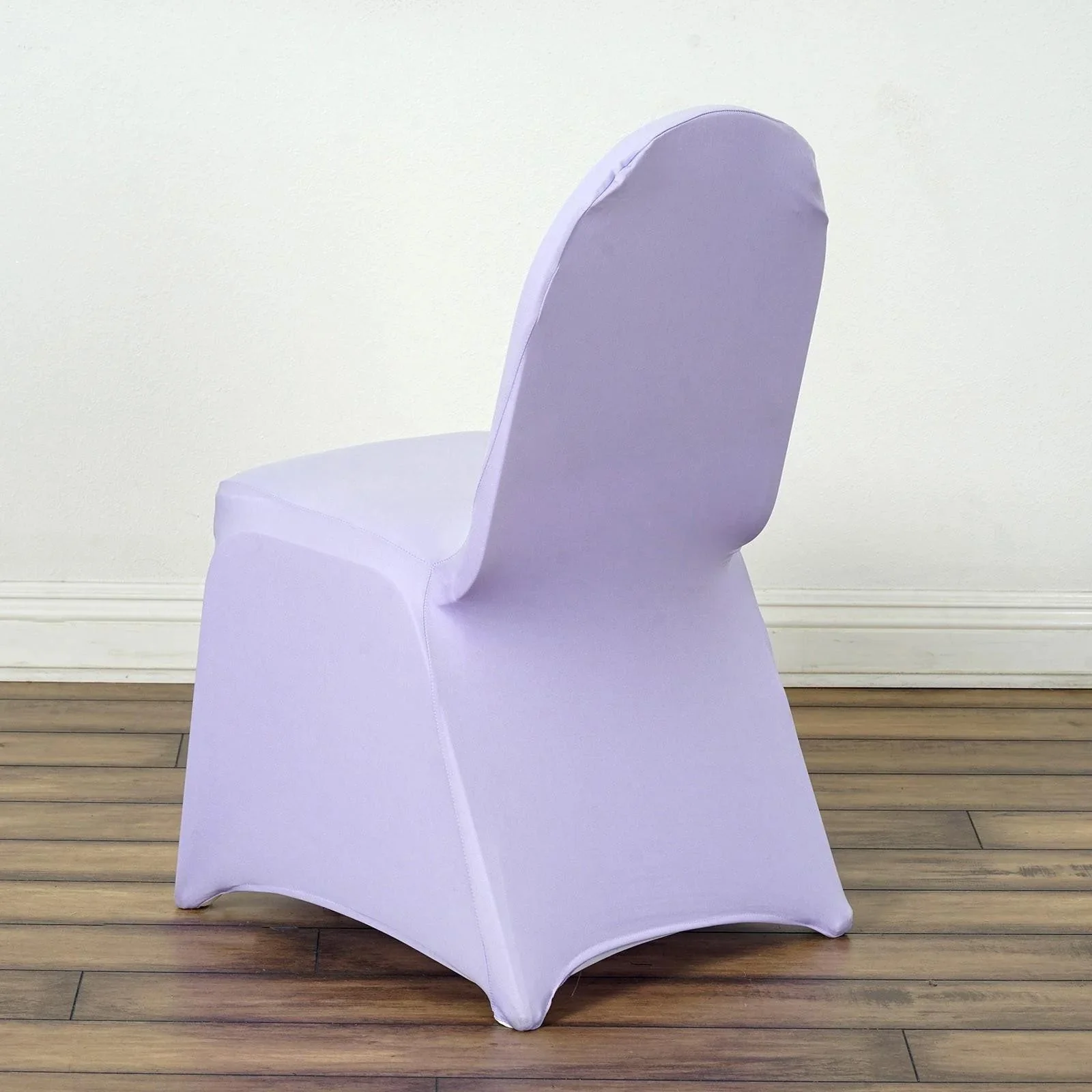 10 Pack Spandex Fitted Banquet Chair Covers Lavender Lilac - Reusable Stretch Slip-On Slipcovers - Image 6