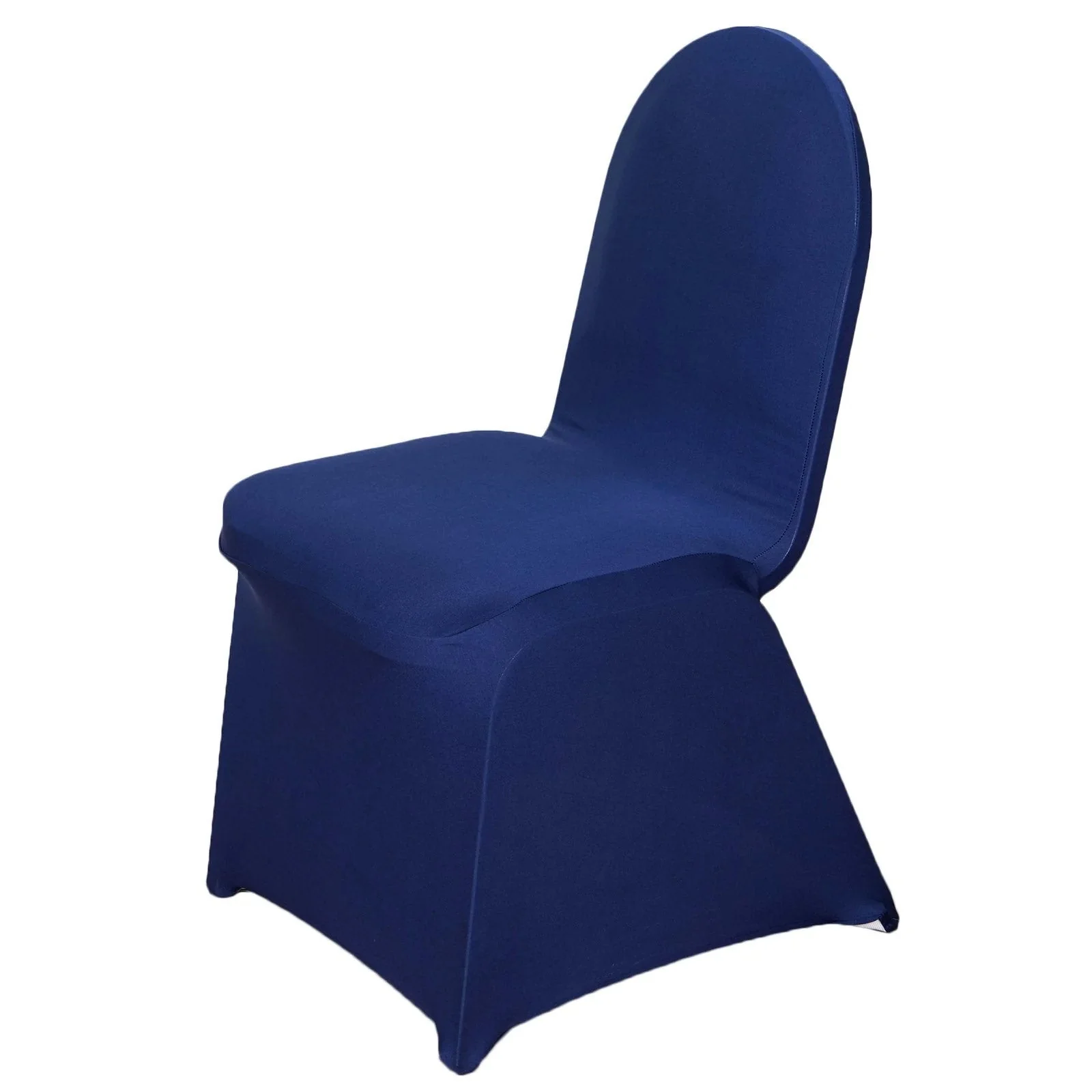 10 Pack Spandex Fitted Banquet Chair Covers Navy Blue - Reusable Stretch Slip-On Slipcovers - Image 7