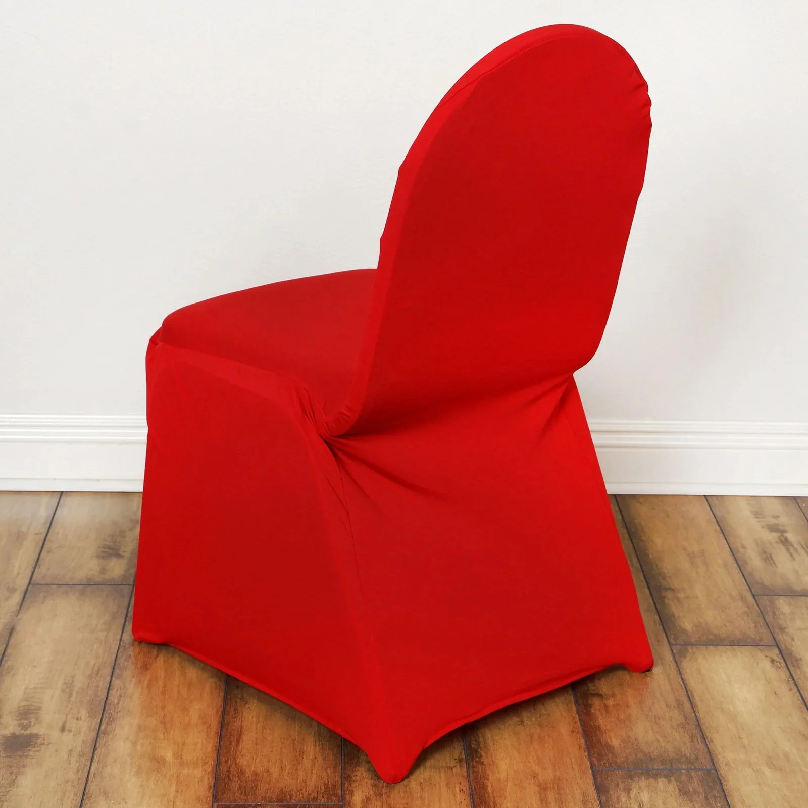 10 Pack Spandex Fitted Banquet Chair Covers Red - Reusable Stretch Slip-On Slipcovers - Image 6
