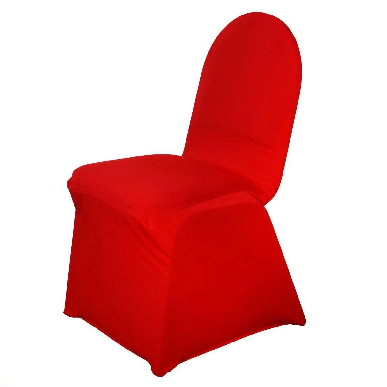 10 Pack Spandex Fitted Banquet Chair Covers Red - Reusable Stretch Slip-On Slipcovers - Image 7