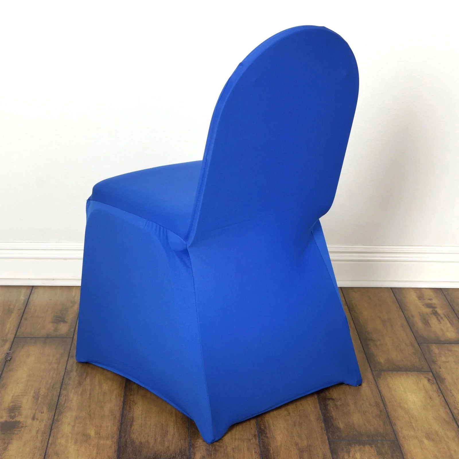 10 Pack Spandex Fitted Banquet Chair Covers Royal Blue - Reusable Stretch Slip-On Slipcovers - Image 6
