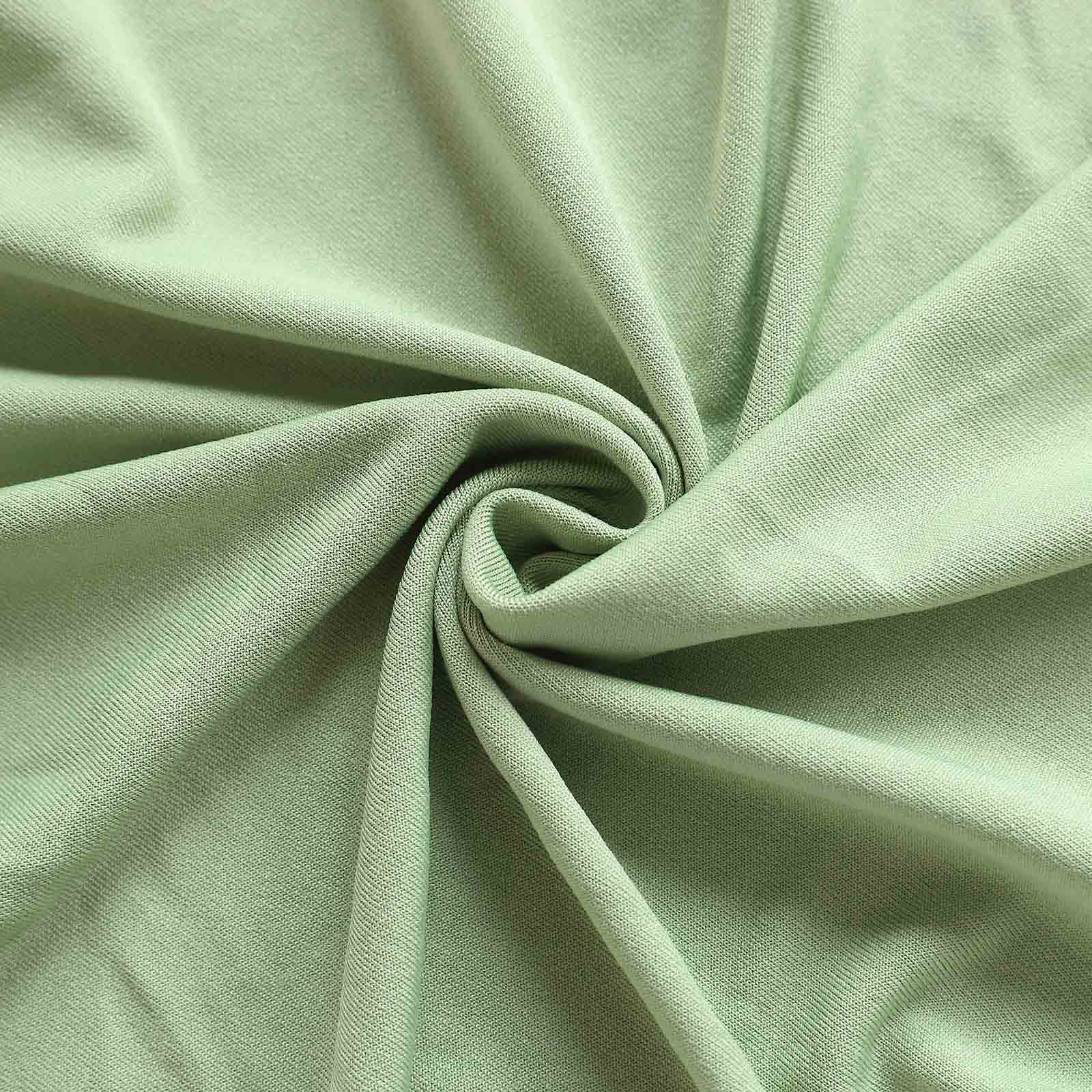 10 Pack Spandex Fitted Banquet Chair Covers Sage Green - Reusable Stretch Slip-On Slipcovers - Image 8