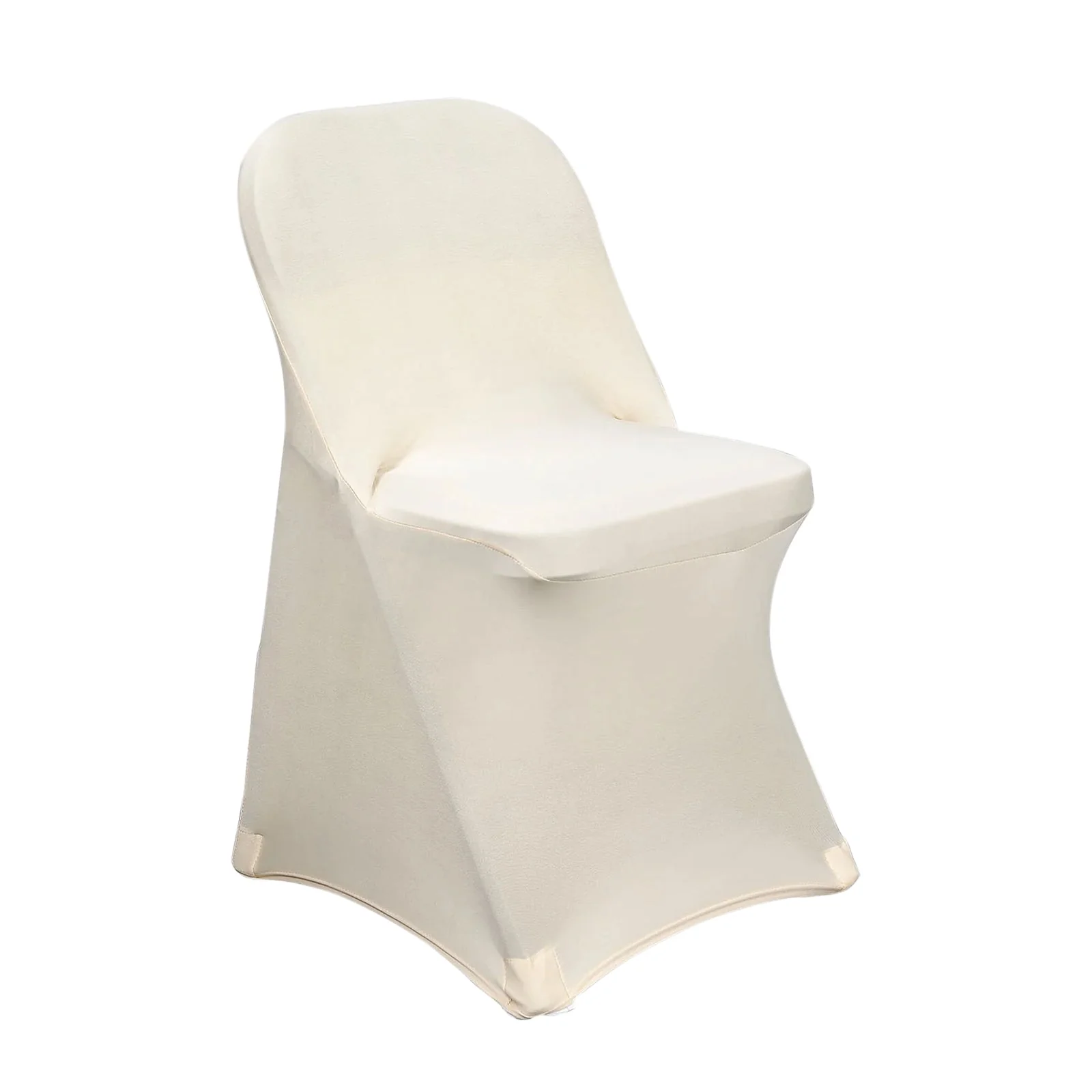 10 Pack Stretch Spandex Folding Chair Covers Beige - 160GSM Superior Durability with a Snug Fit Slipcovers - Image 6