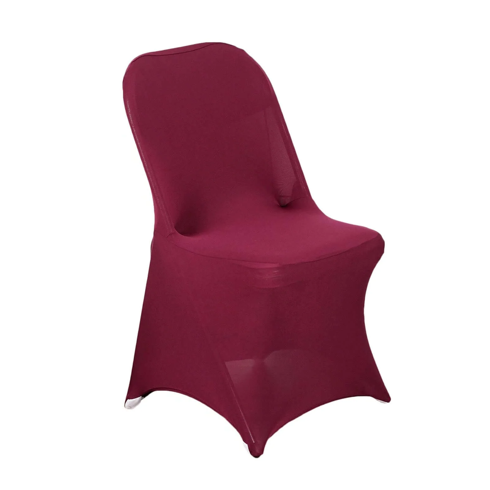 10 Pack Stretch Spandex Folding Chair Covers Burgundy - 160GSM Superior Durability with a Snug Fit Slipcovers - Image 8