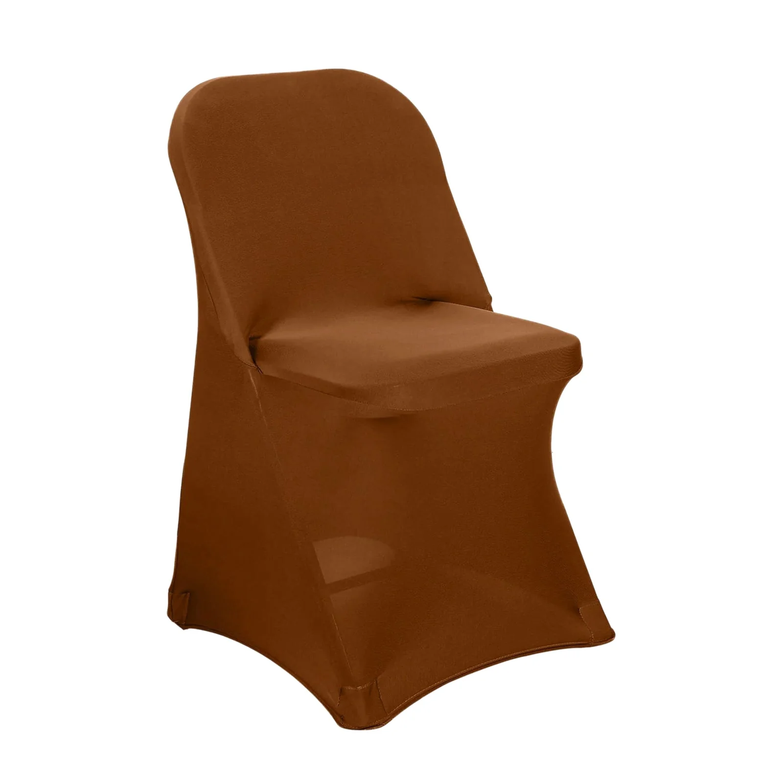 10 Pack Stretch Spandex Folding Chair Covers Cinnamon Brown - 160GSM Superior Durability with a Snug Fit Slipcovers - Image 7