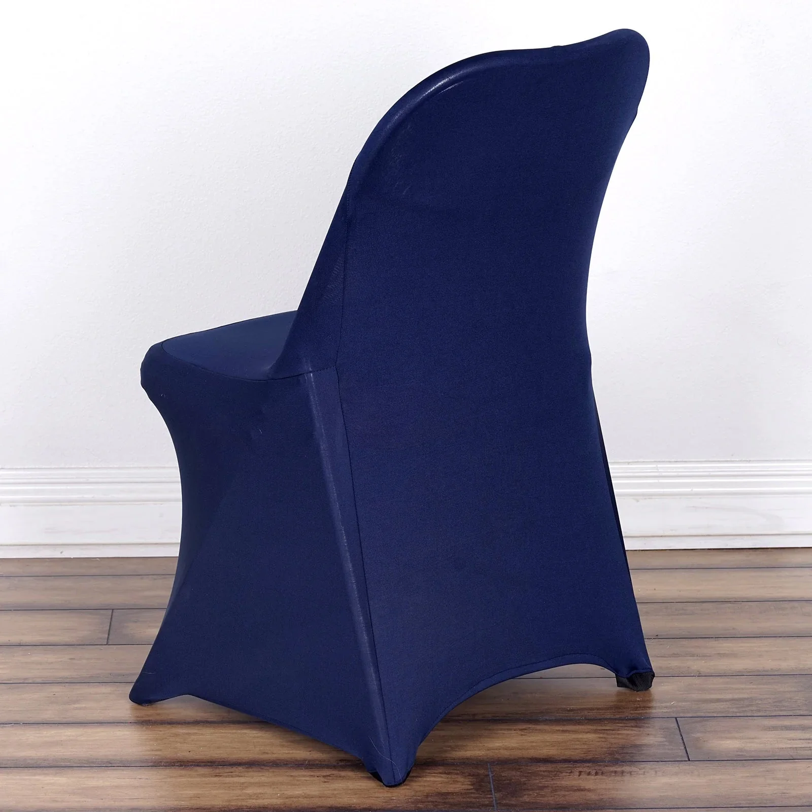 10 Pack Stretch Spandex Folding Chair Covers Navy Blue - 160GSM Superior Durability with a Snug Fit Slipcovers - Image 4