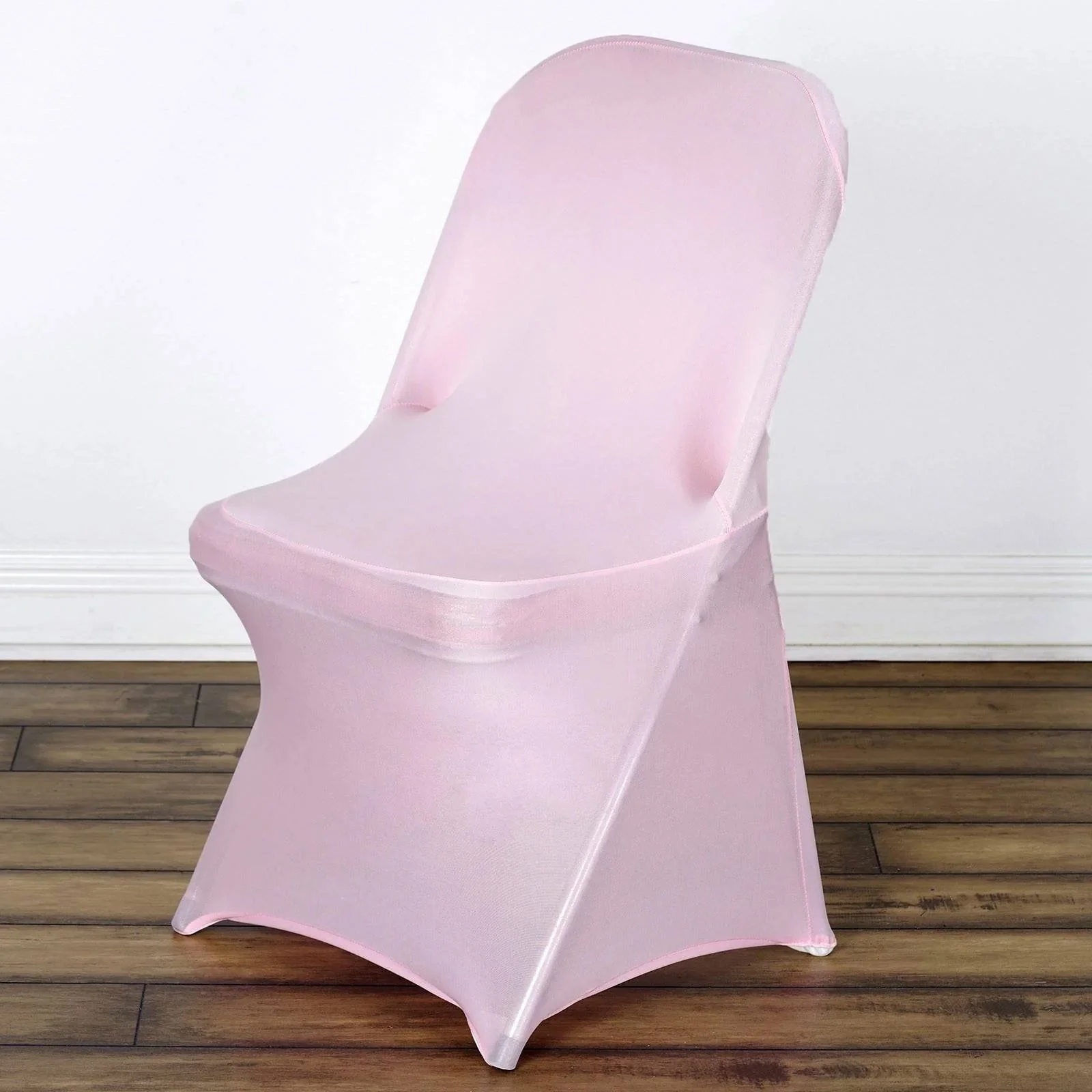 10 Pack Stretch Spandex Folding Chair Covers Pink - 160GSM Superior Durability with a Snug Fit Slipcovers - Image 2