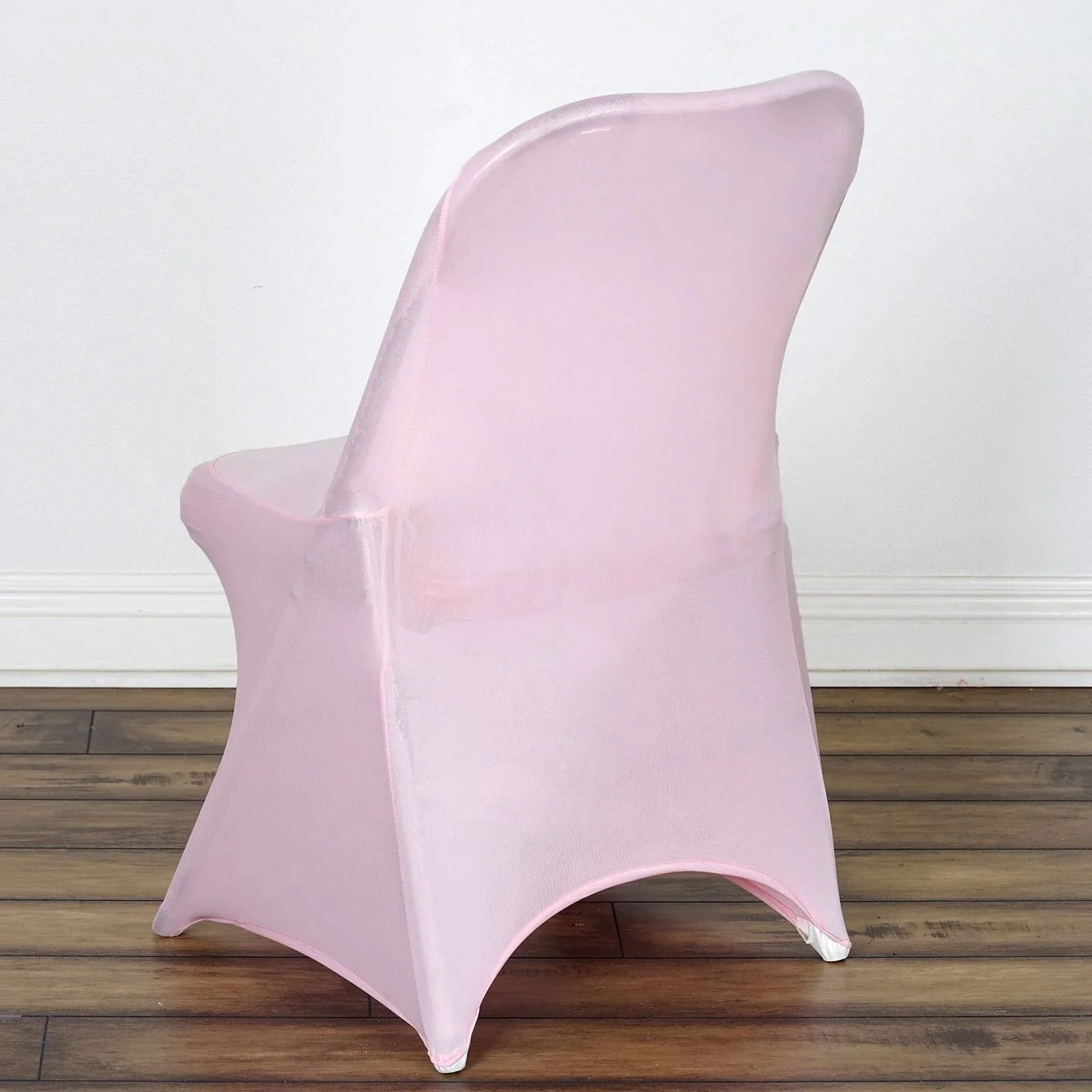 10 Pack Stretch Spandex Folding Chair Covers Pink - 160GSM Superior Durability with a Snug Fit Slipcovers - Image 4