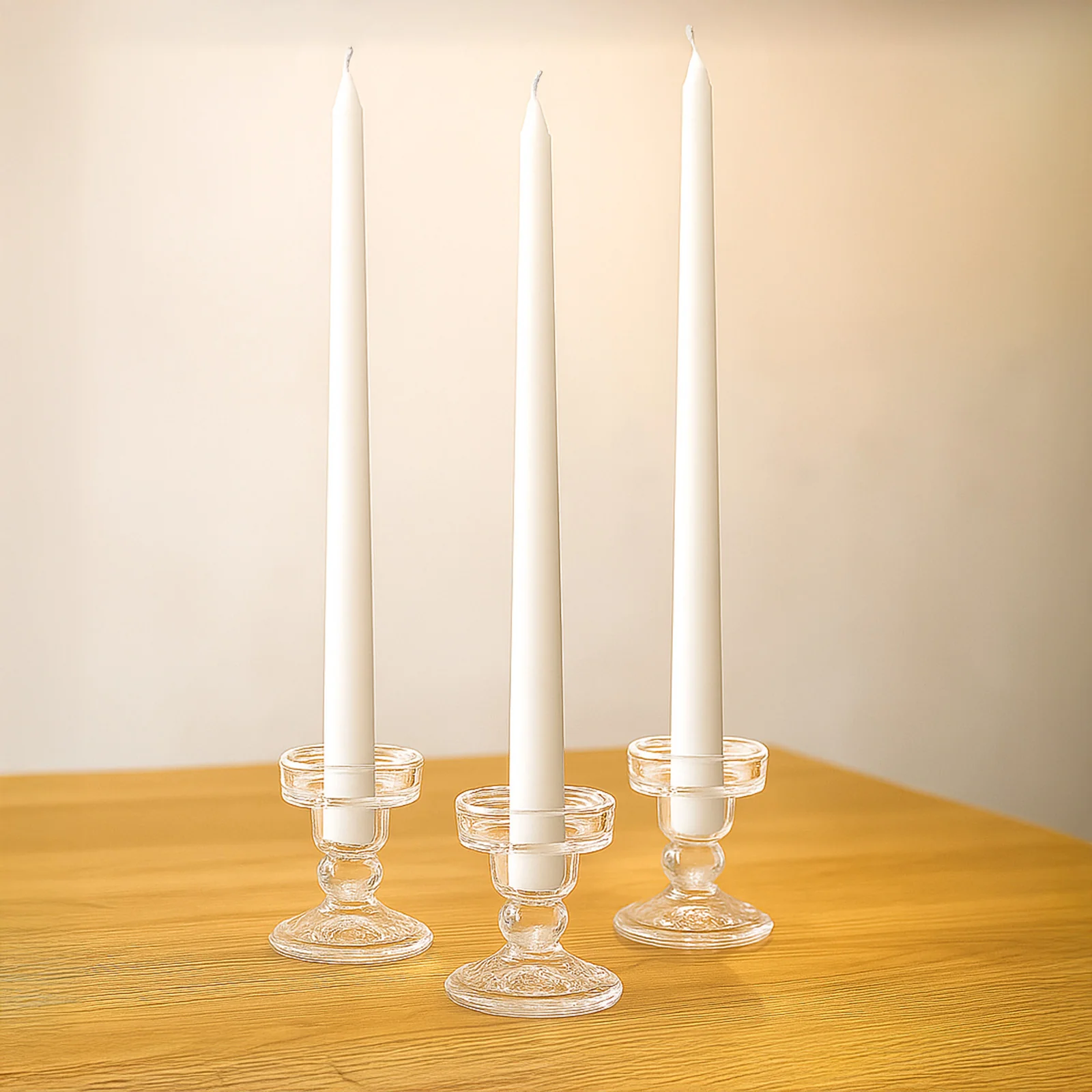 10-Pack Taper Candles 12" Premium Wax Design White - Unscented Candles for Stylish Settings - Image 7
