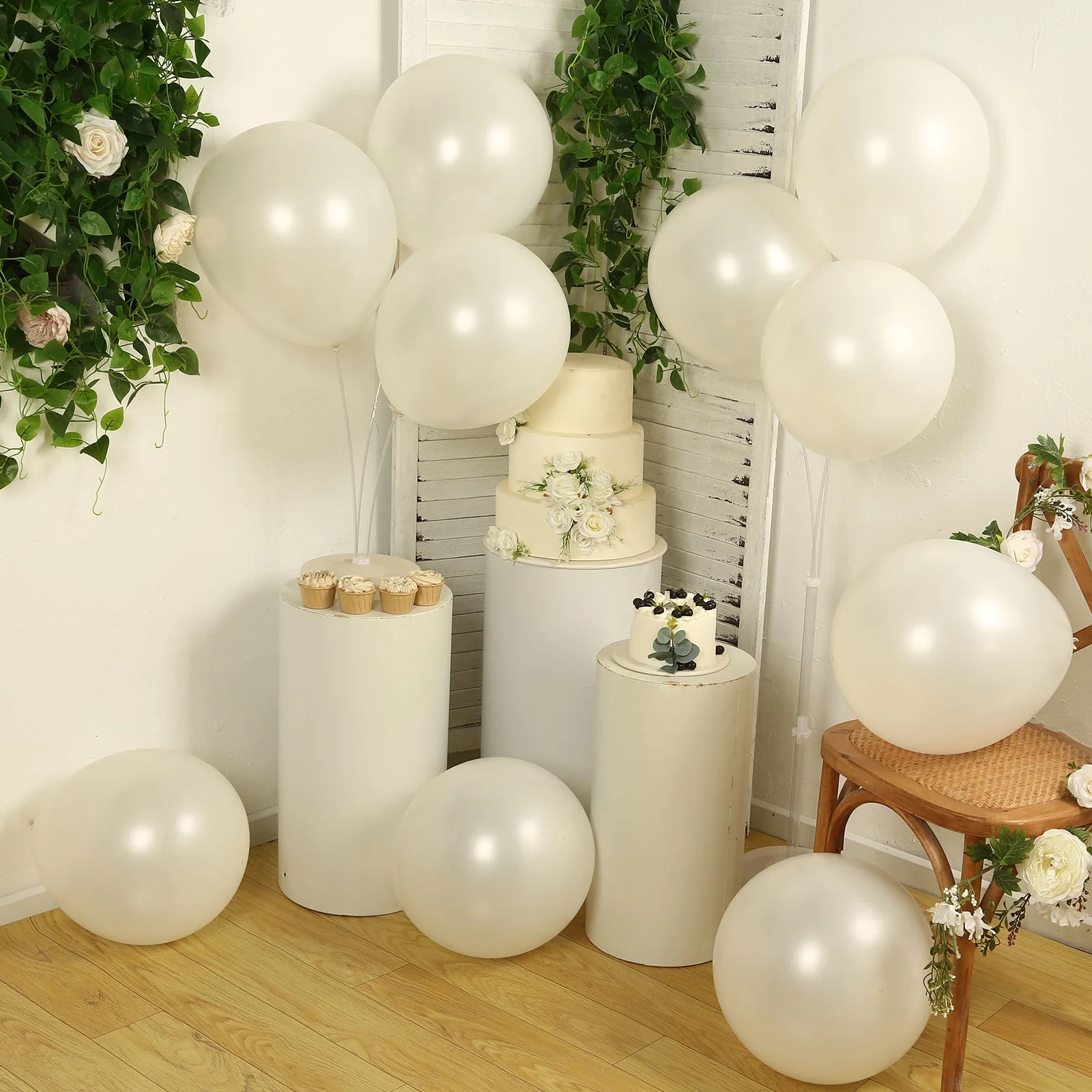 10 Pack White Biodegradable Balloons, Eco-friendly Thickened Extra Strong Latex Helium Party Balloons - 18" - Image 7