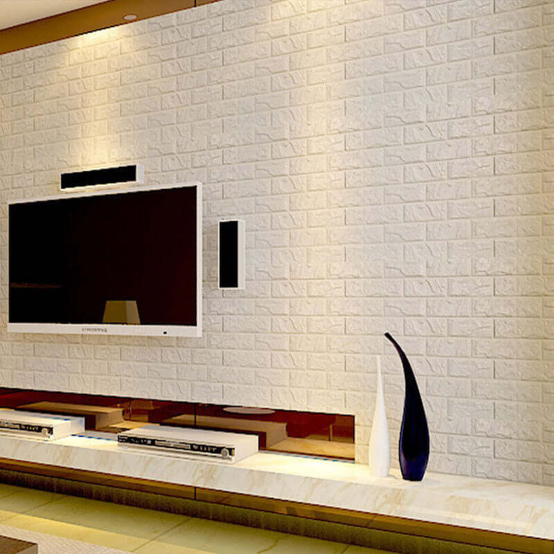 10 Pack White Foam Brick Peel And Stick 3D Wall Tile Panels Covers 58sq.ft - Image 17