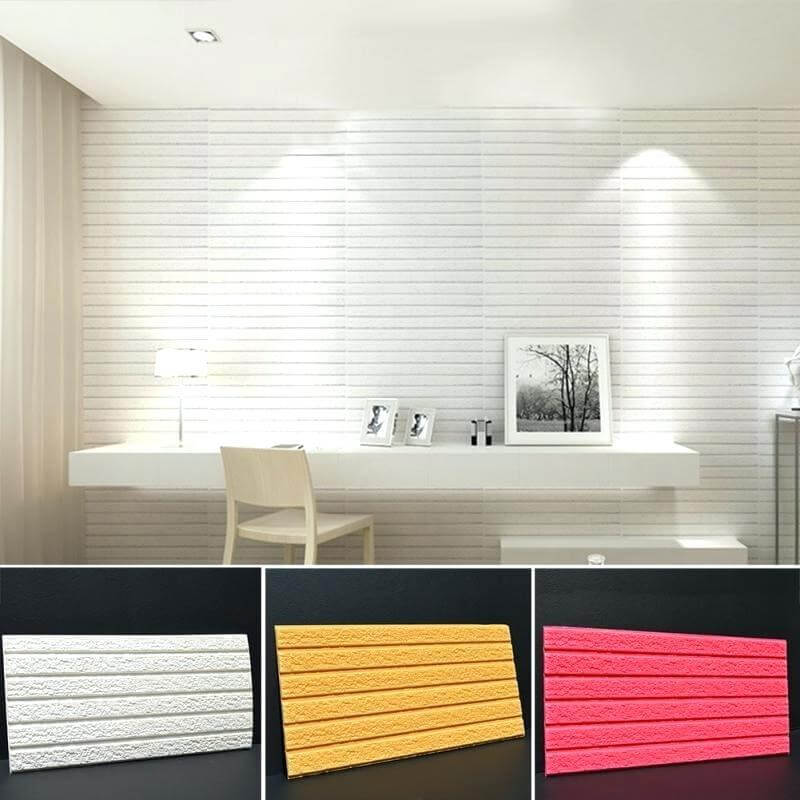 10 Pack White Foam Brick Peel And Stick 3D Wall Tile Panels Covers 58sq.ft - Image 18