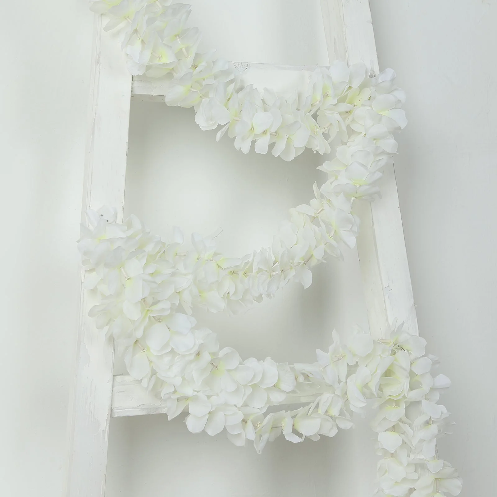 10 Pack White Wisteria Vines Artificial Flower Garlands, Hanging Silk Flowers Wedding Arch Garden Wall Decor - 6.5ft - Image 8