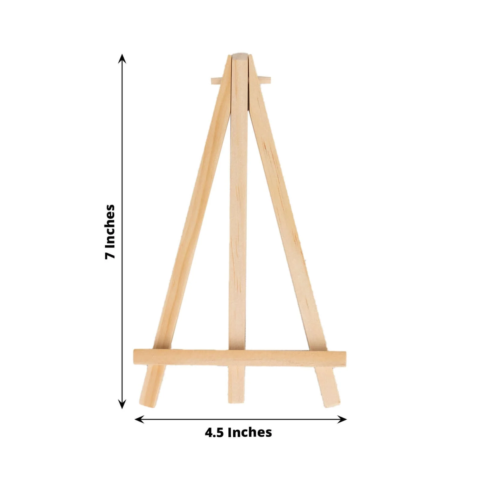 10-Pack Wooden Display Easel Stands 7" DIY Small Design Natural - Rustic Place Card Table Number Holders - Image 3