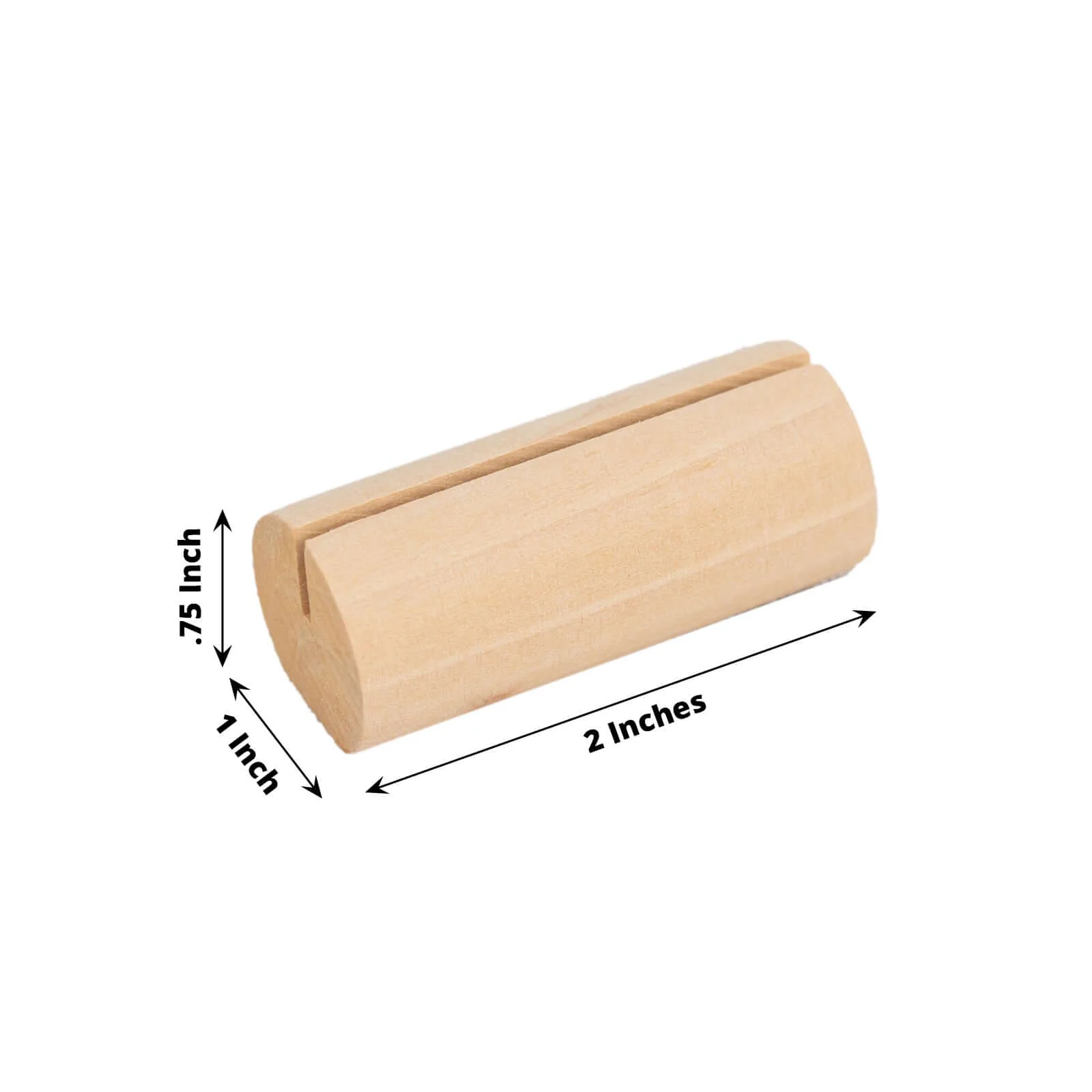 10-Pack Wooden Place Card Holders 2" Farmhouse Cylindrical Design Natural - Rustic Table Number Stands - Image 3