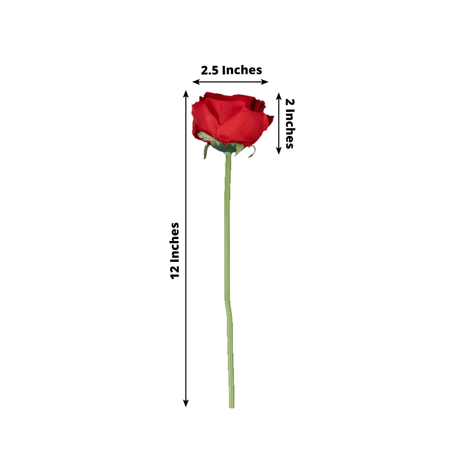 10 Pcs Red Silk Roses - Realistic 12" Artificial Flowers for Arrangements & Bouquets - Image 3