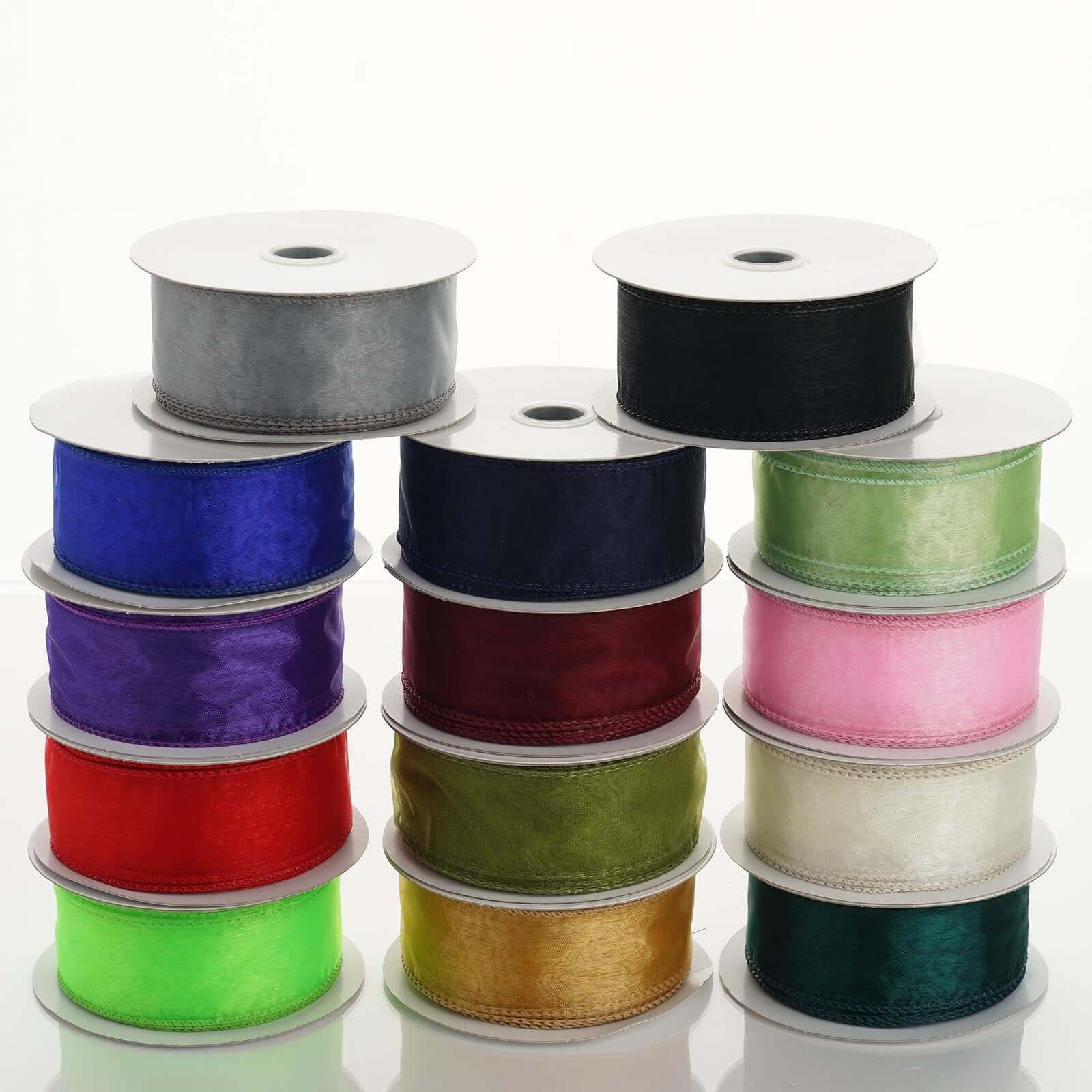 Ivory Sheer Organza Wired Edge Ribbon 10 Yards 1.5" - Image 3