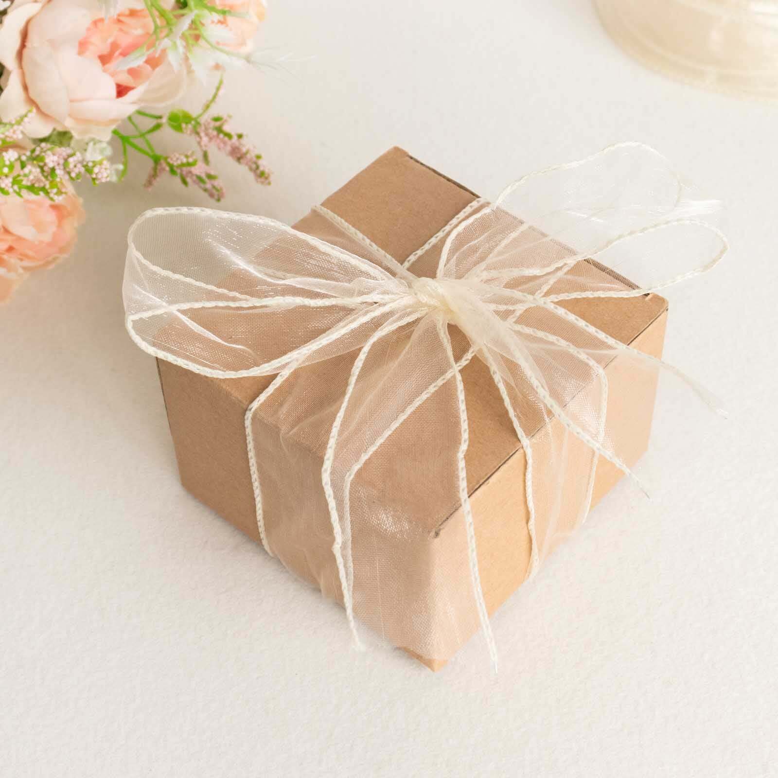 Ivory Sheer Organza Wired Edge Ribbon 10 Yards 1.5" - Image 8