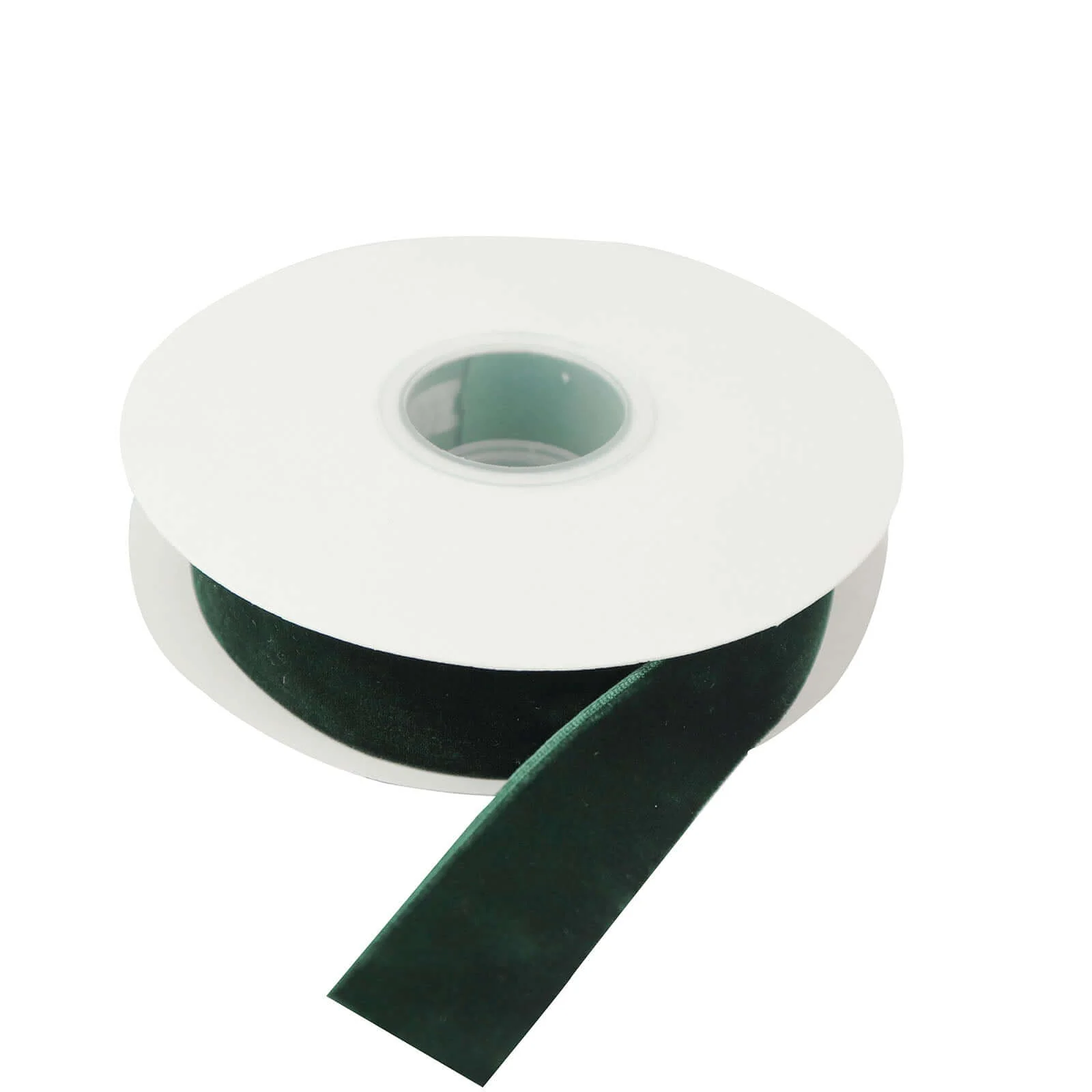 Hunter Emerald Green Velvet Single Faced Ribbon Spool, DIY Craft Supplies, Velvet and Nylon Ribbon Roll 10 Yards 1" - Image 7