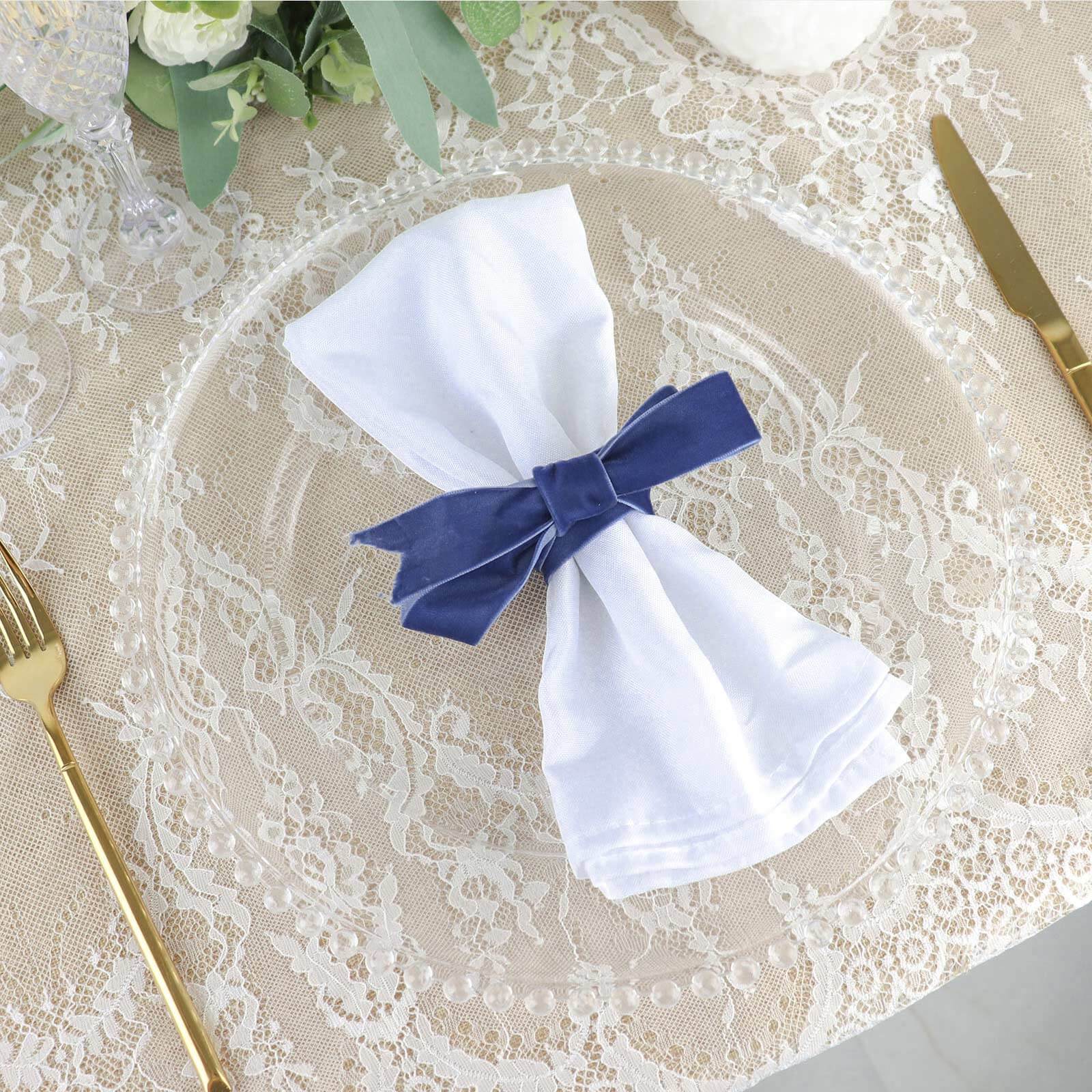 Navy Blue Velvet Single Faced Ribbon Spool, DIY Craft Supplies, Velvet and Nylon Ribbon Roll 10 Yards 1"