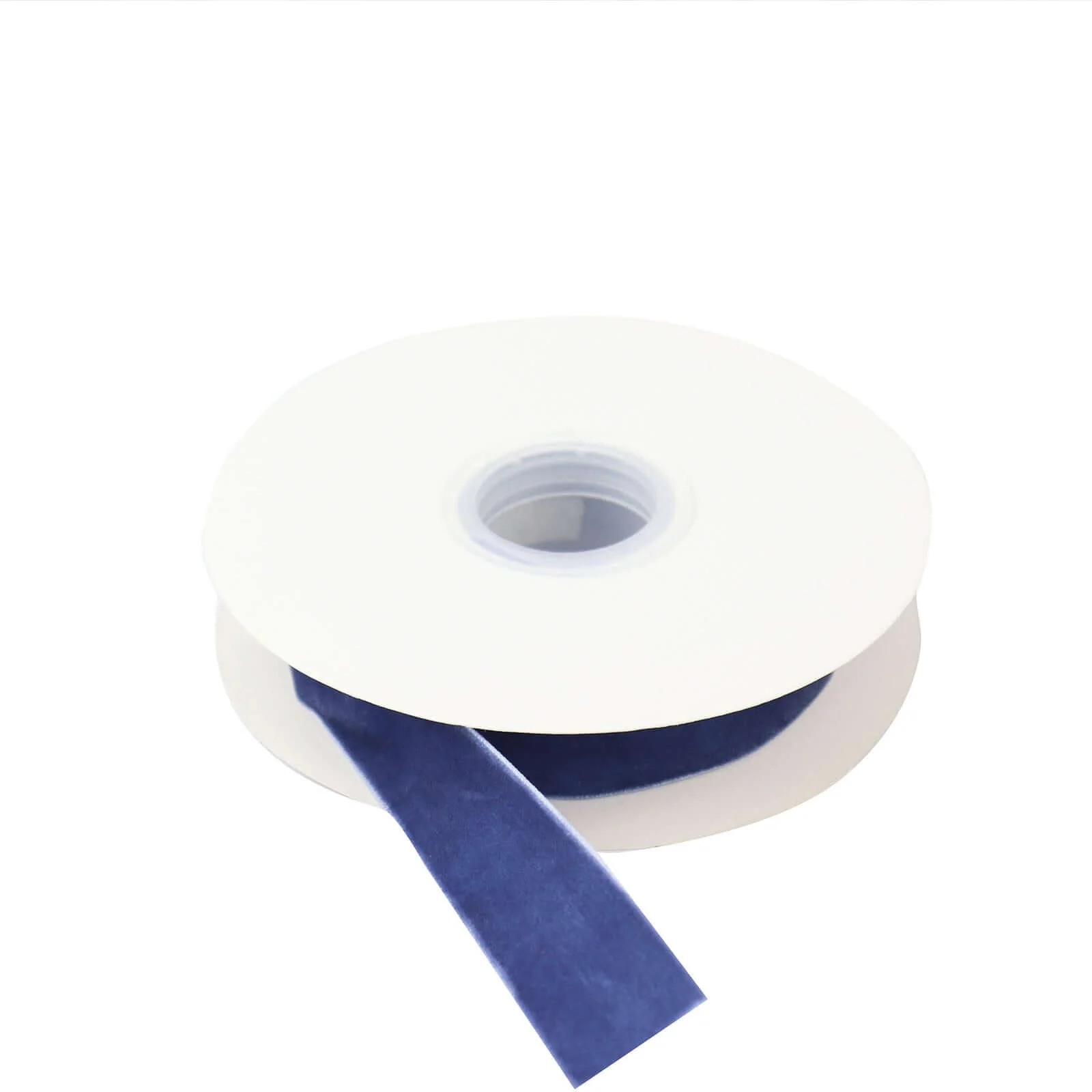 Navy Blue Velvet Single Faced Ribbon Spool, DIY Craft Supplies, Velvet and Nylon Ribbon Roll 10 Yards 1" - Image 7