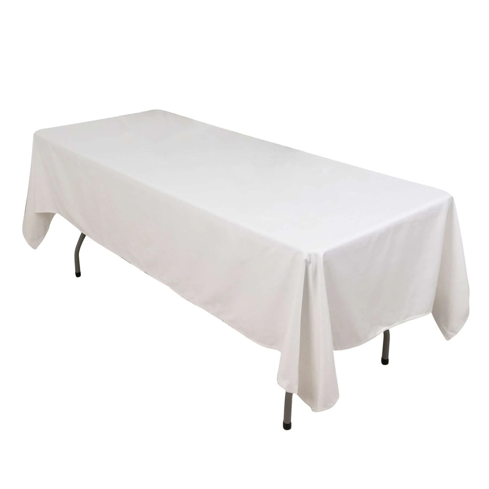 100% Cotton Rectangle Tablecloth 60"x102" White Linen - Soft & Breathable Table Cover - Image 7