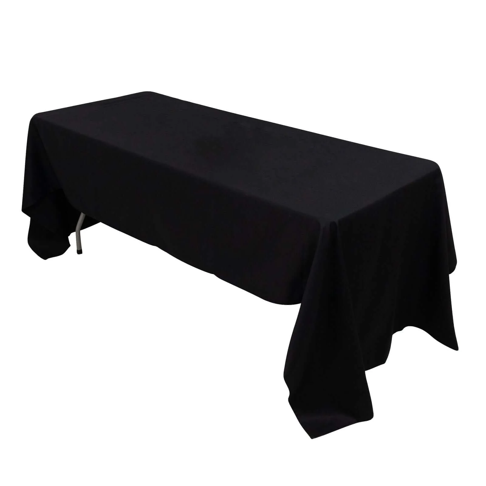 100% Cotton Rectangle Tablecloth 60"x126" Black Linen - Soft & Breathable Table Cover - Image 7