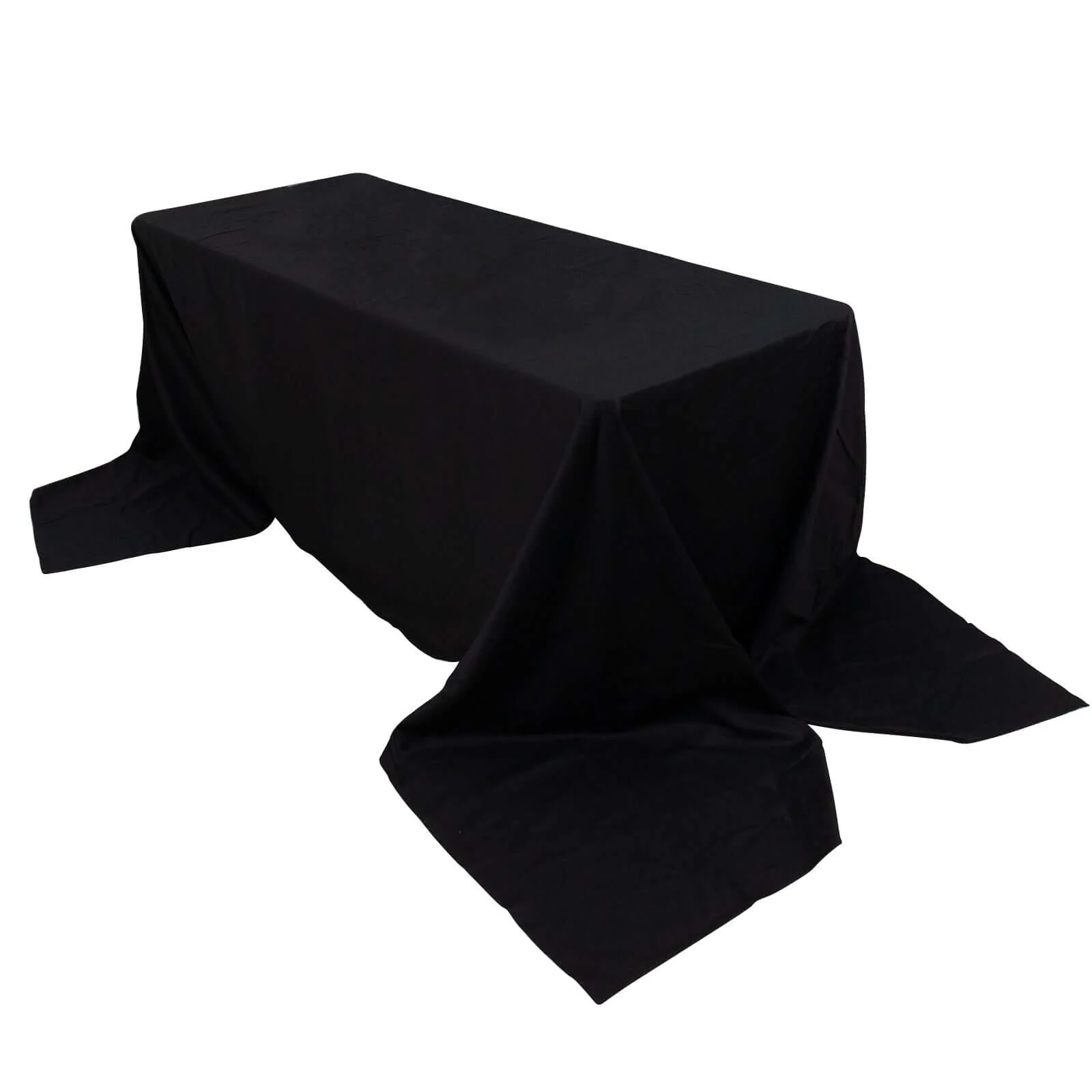 100% Cotton Rectangle Tablecloth 90"x156" Black Linen - Soft & Breathable Seamless Table Cover - Image 6