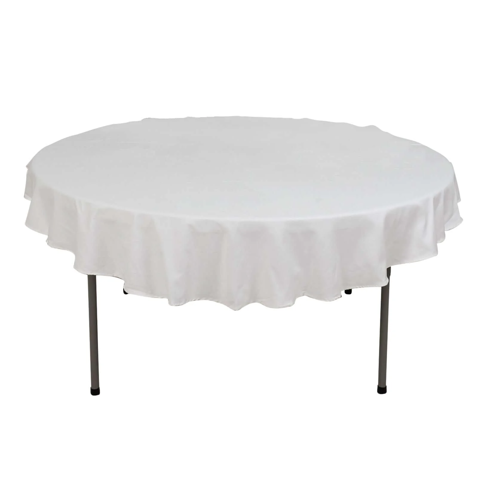 100% Cotton Round Tablecloth 70" White Linen - Soft & Breathable Table Cover for Stylish Tablescapes - Image 6