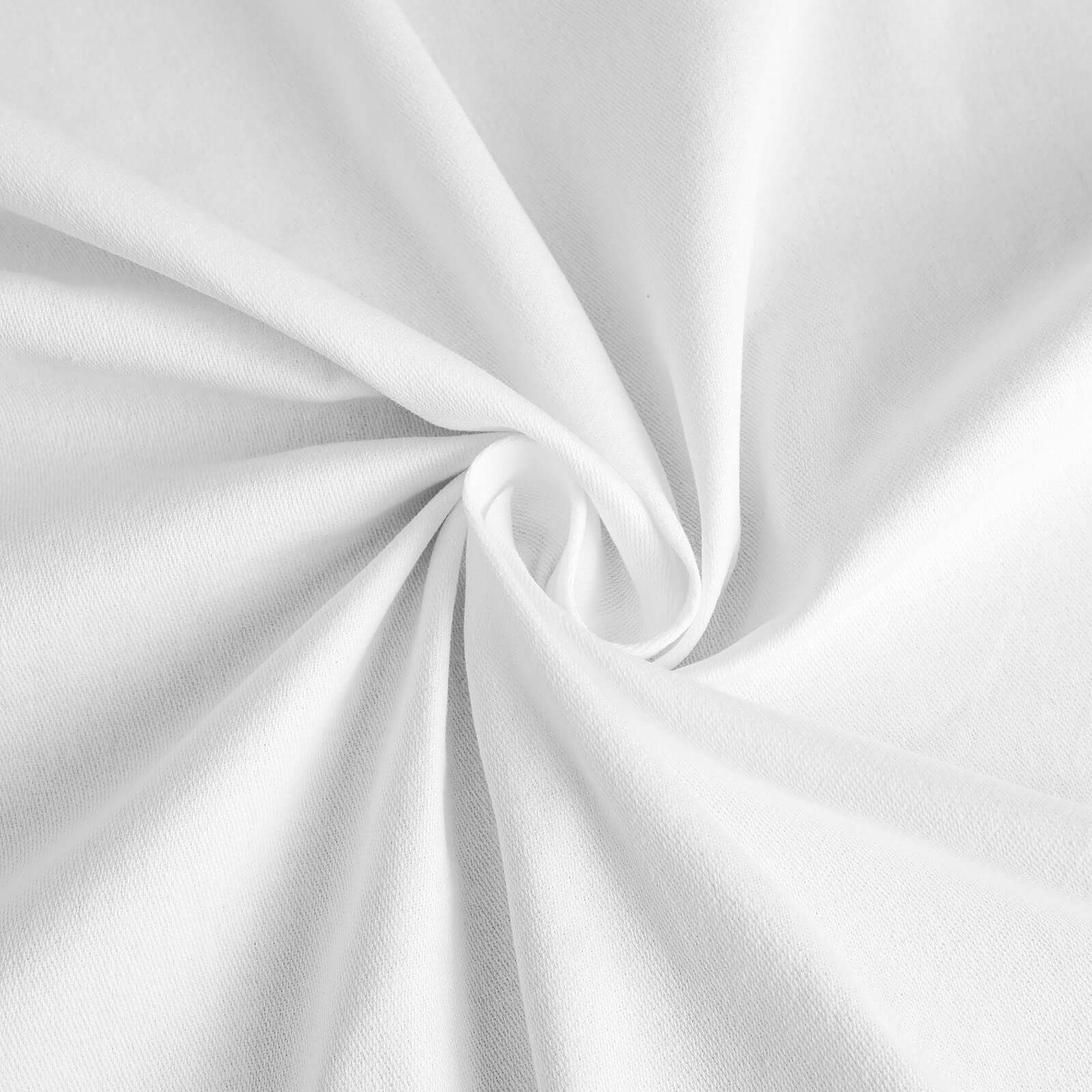 100% Cotton Square Table Overlay 54"x54" White Linen - Soft & Breathable Table Topper - Image 2