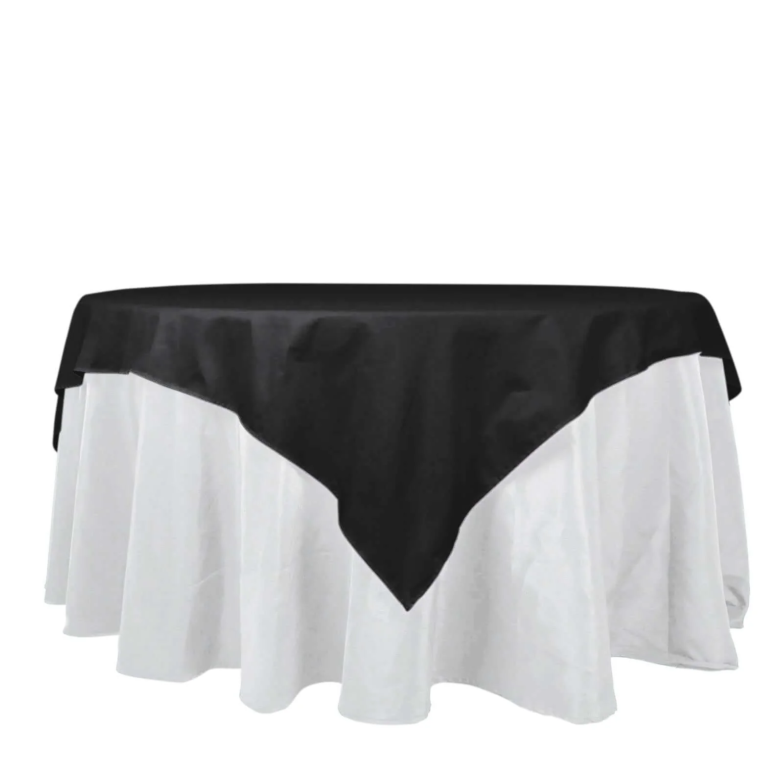 100% Cotton Square Table Overlay 70"x70" Black Linen - Soft & Breathable Table Topper - Image 7