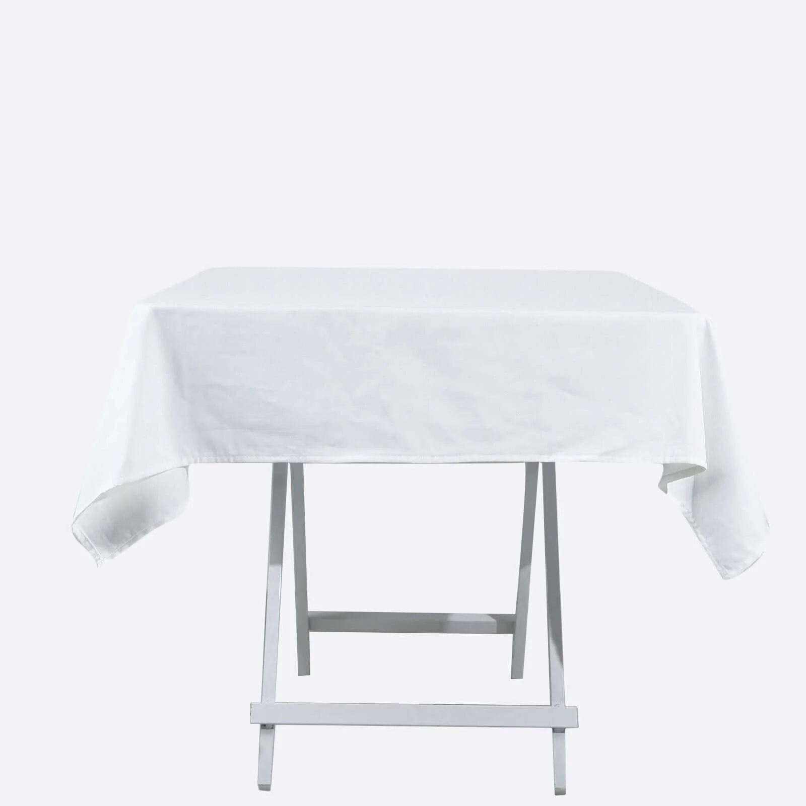 100% Cotton Square Tablecloth 54"x54" White Linen - Soft & Breathable Table Cover for Stylish Tablescapes - Image 7