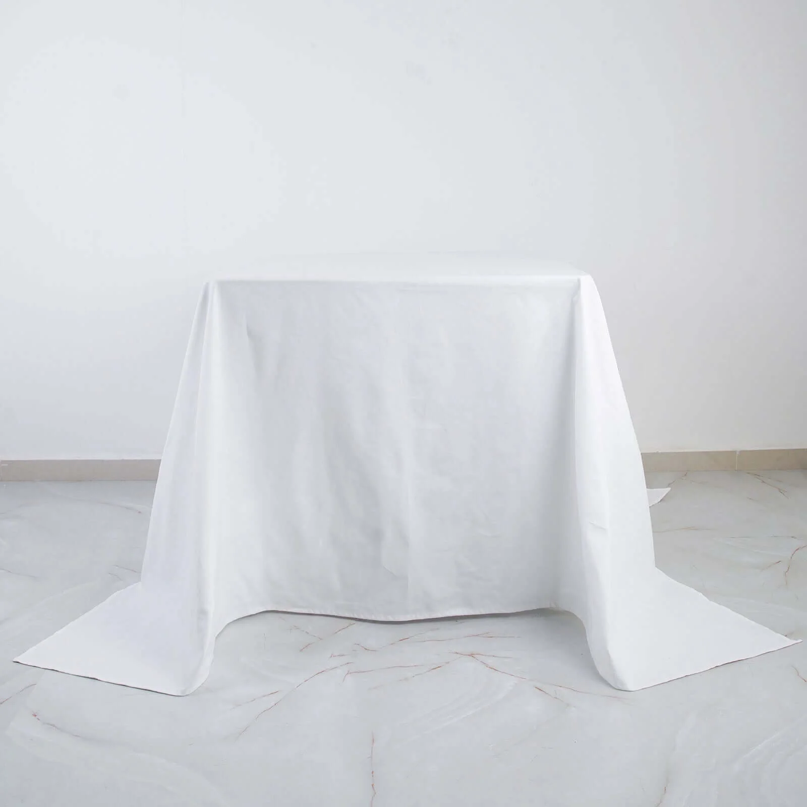 100% Cotton Square Tablecloth 90"x90" White Linen - Soft & Breathable Table Cover for Stylish Tablescapes - Image 8