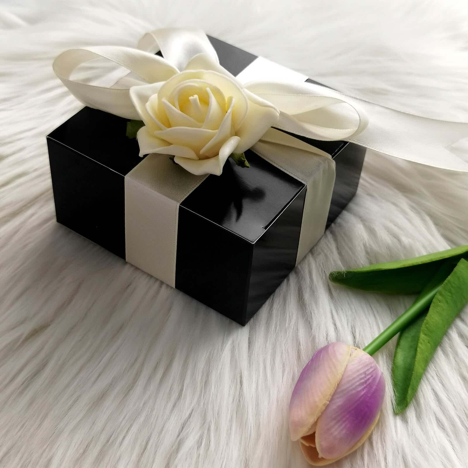 100 Pack Black Cake Cupcake Party Favor Gift Boxes, DIY 4"x4"x2" - Image 2