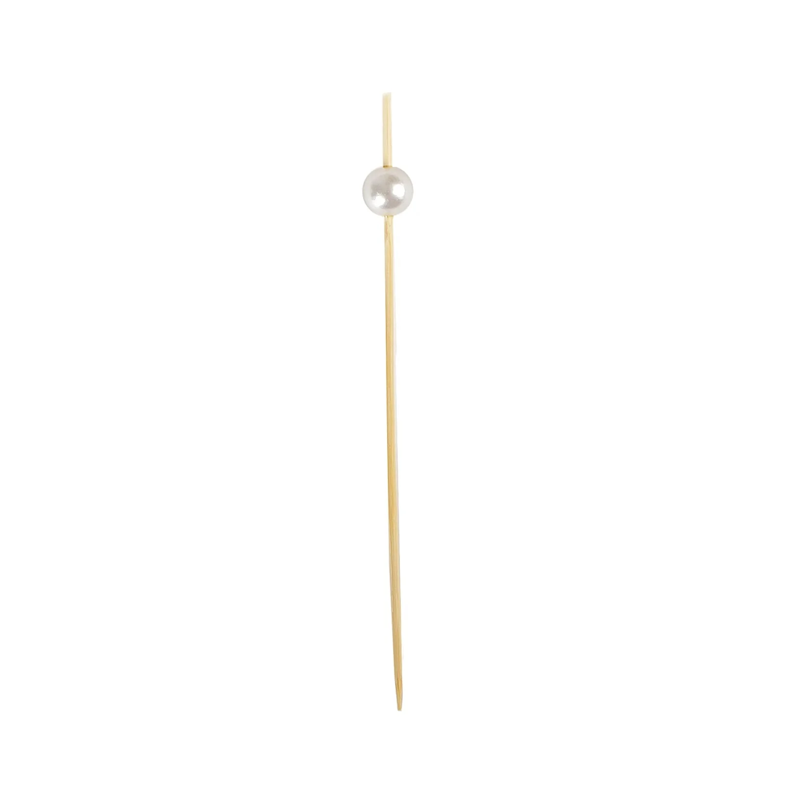 100-Pack Bamboo Skewers 5", Natural Pearl Decorative Top Stir Sticks - Eco Friendly Cocktail Picks - Image 7