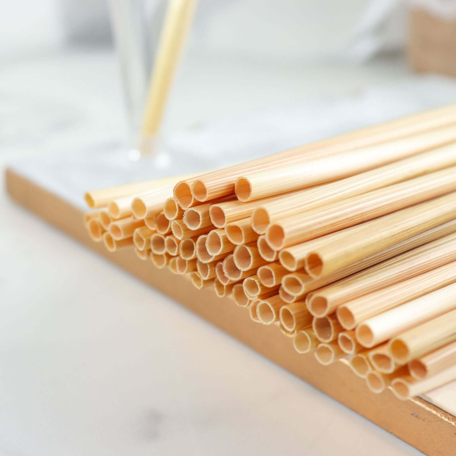 100-Pack Compostable Straws 6" Plant Based 100% Plastic Free - Eco-Friendly Wheat Drinking Straws - Image 2