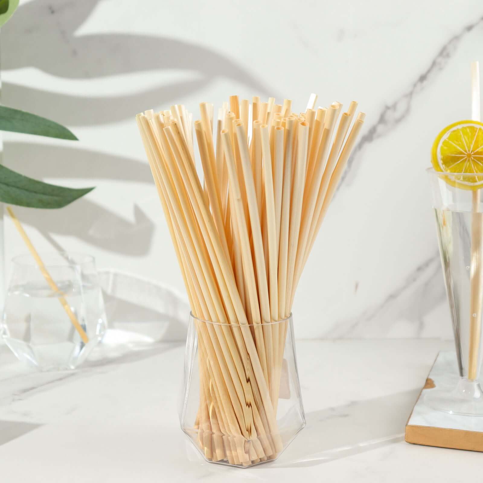 100-Pack Compostable Straws 9" Plant Based 100% Plastic Free - Eco-Friendly Wheat Drinking Straws - Image 6