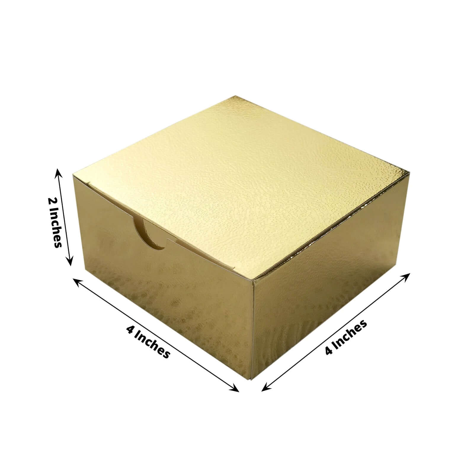 100 Pack Gold Cake Cupcake Party Favor Gift Boxes, DIY 4"x4"x2" - Image 3