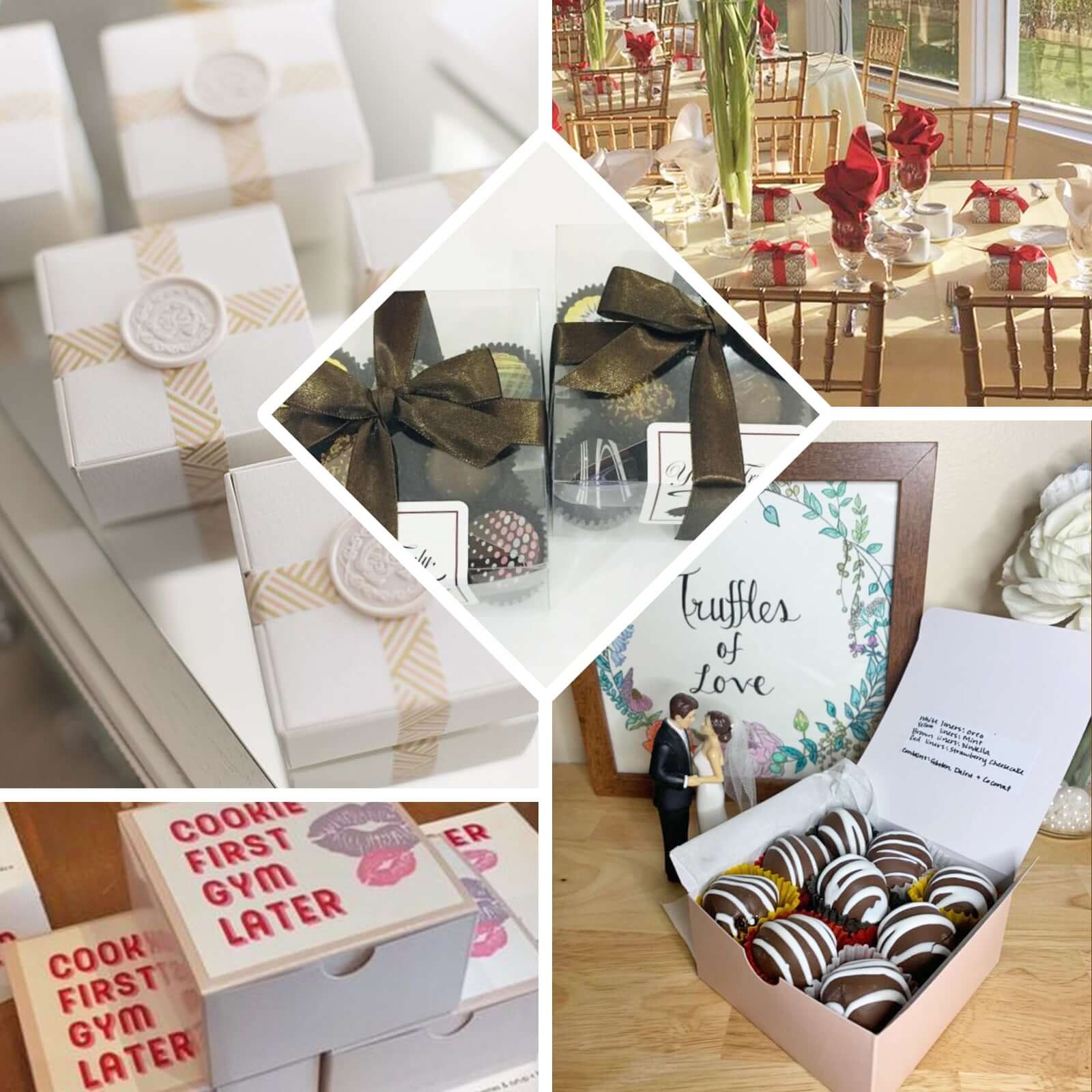 100 Pack Gold Cake Cupcake Party Favor Gift Boxes, DIY 4"x4"x2" - Image 5