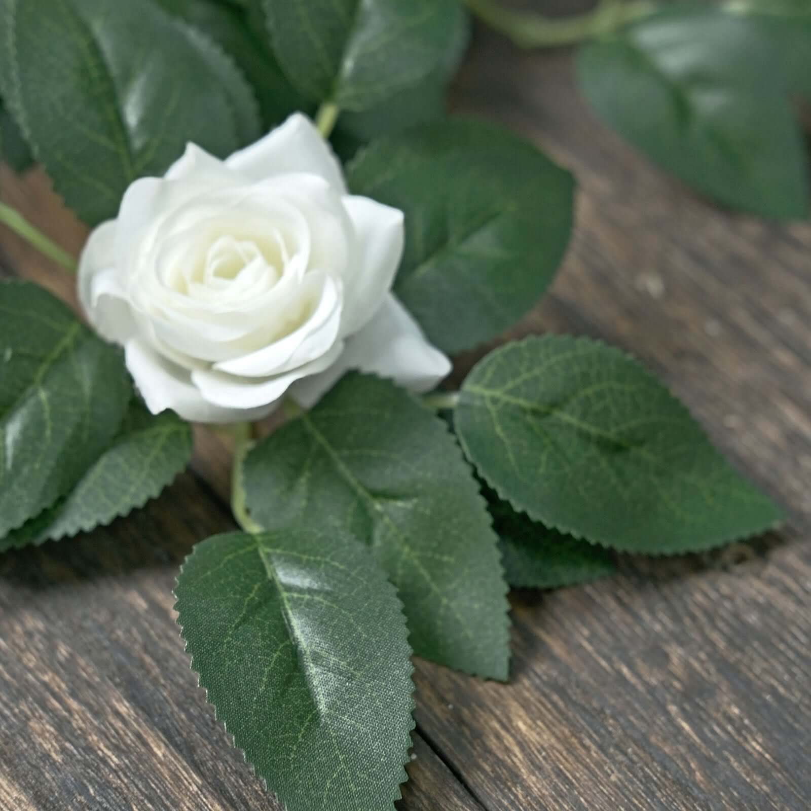 100 Pack Green Bulk Rose Leaves Artificial Greenery Fake Rose Flower Leaves for DIY Wreath Garlands - Image 2