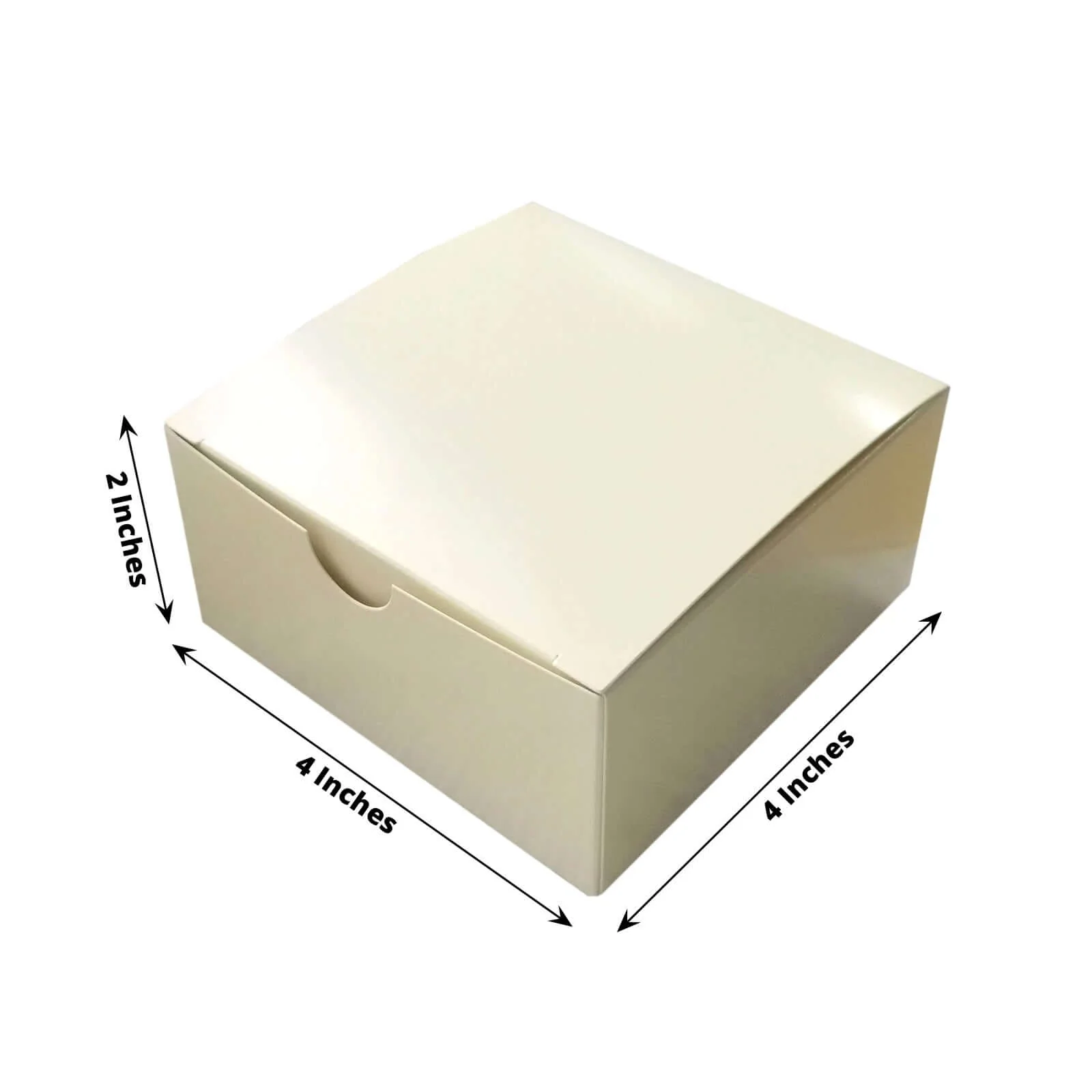 100 Pack Ivory Cake Cupcake Party Favor Gift Boxes, DIY 4"x4"x2" - Image 3