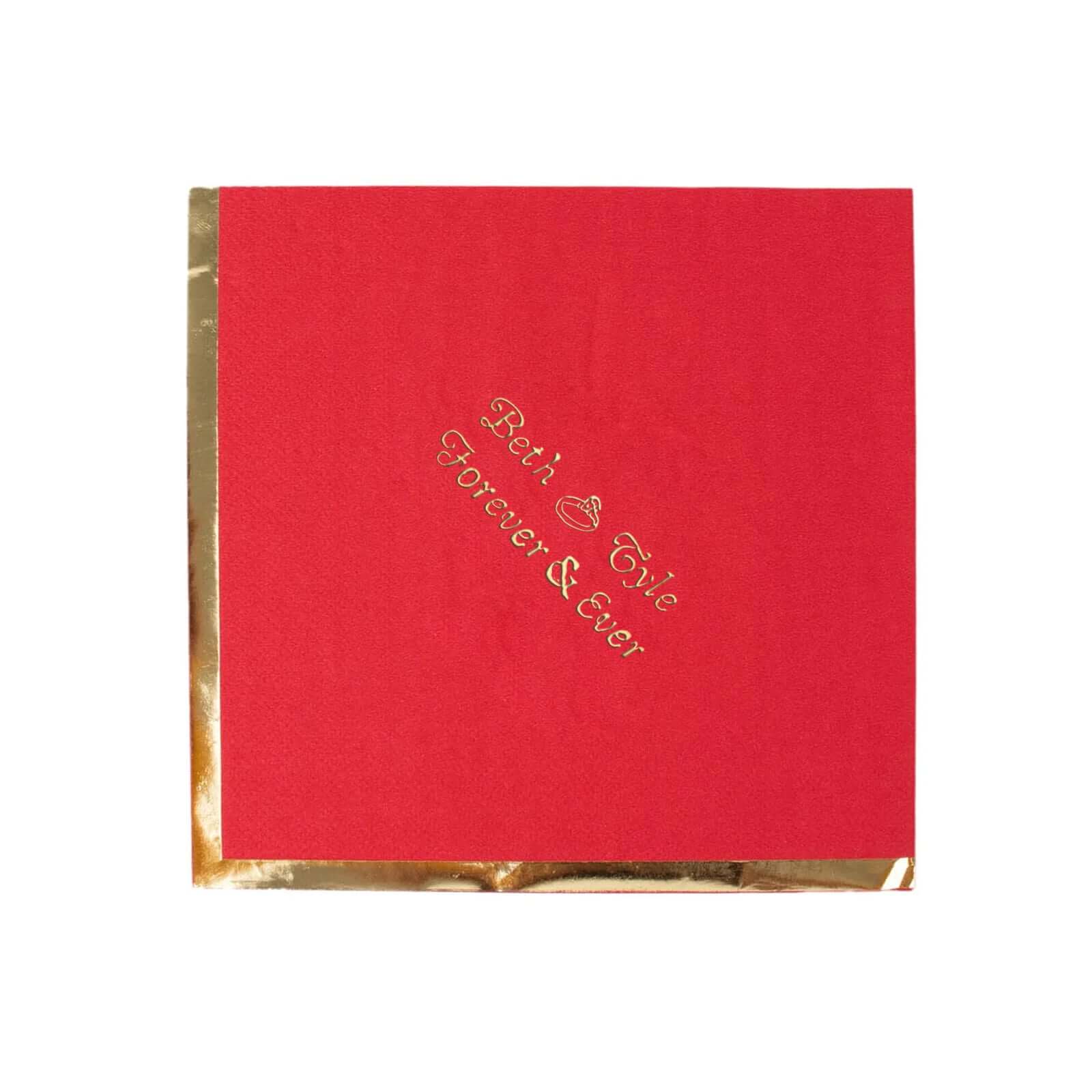 100-Pack Paper Cocktail Napkins 2-Ply Personalized Small Emblem with Gold Foil Edge 13"x13" - Custom Dinner Napkins - Image 8